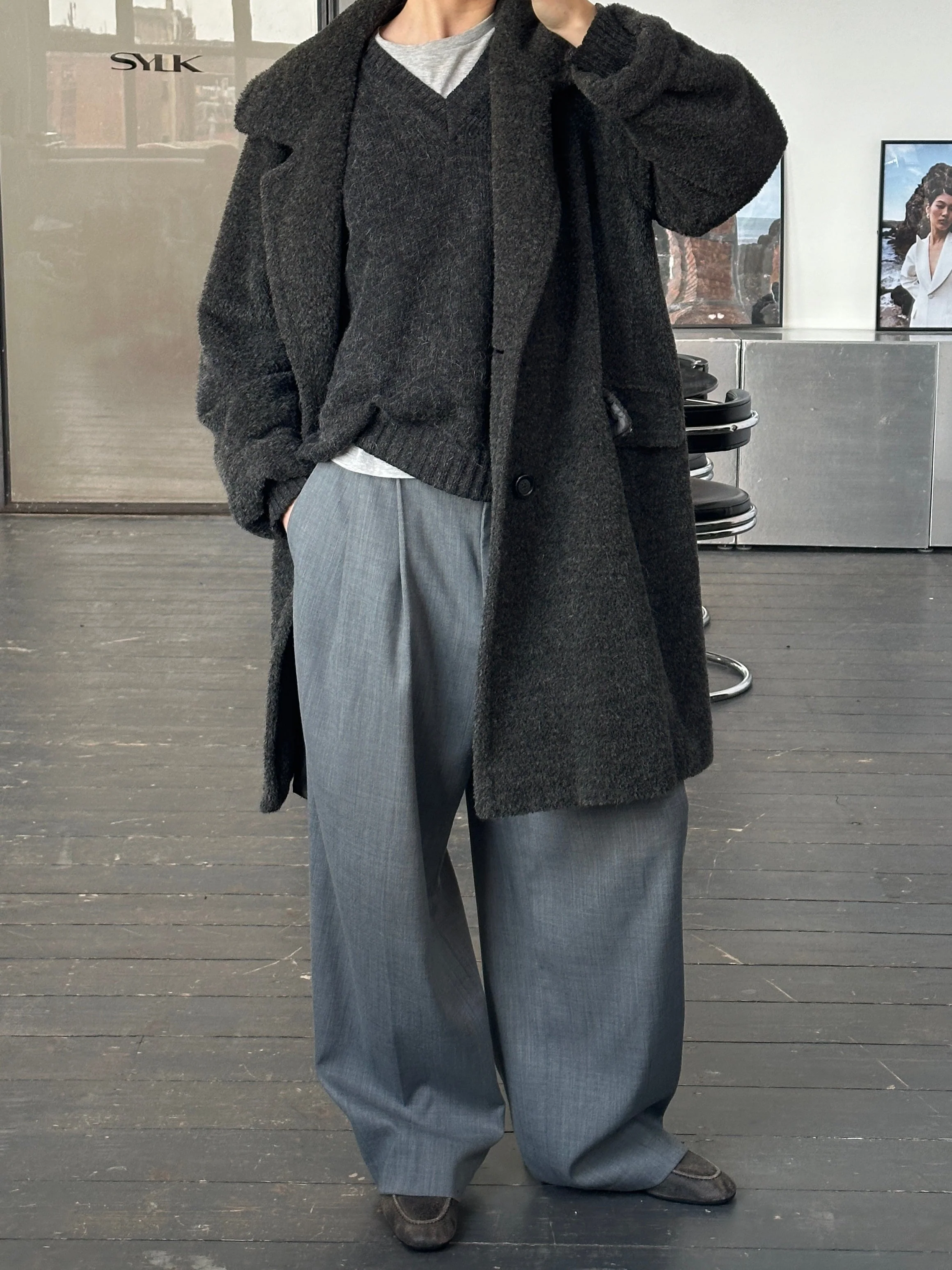 Max Mara 1990s Alpaca Wool Double Breasted Coat - XL - Image 45