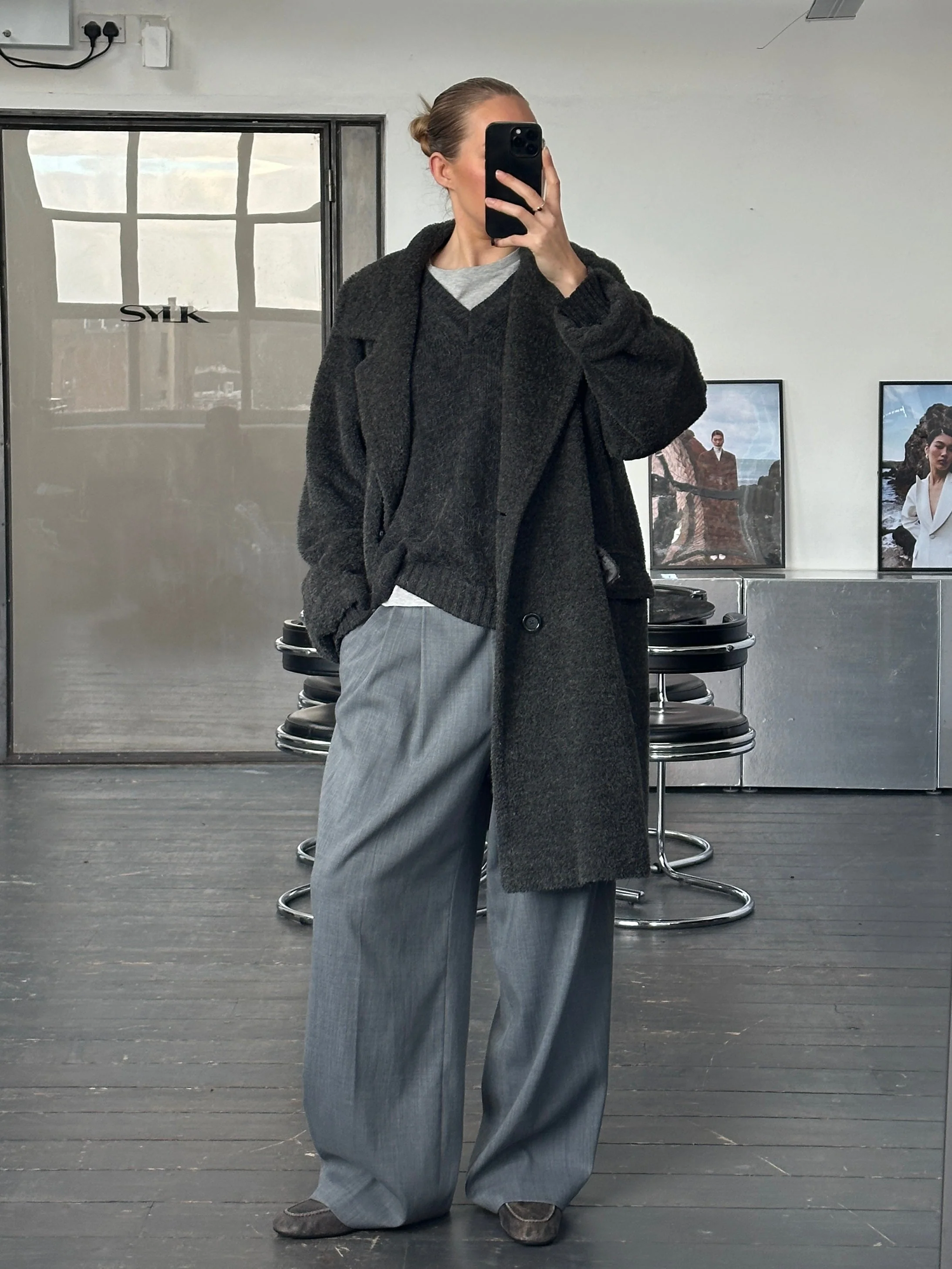 Max Mara 1990s Alpaca Wool Double Breasted Coat - XL - Image 5
