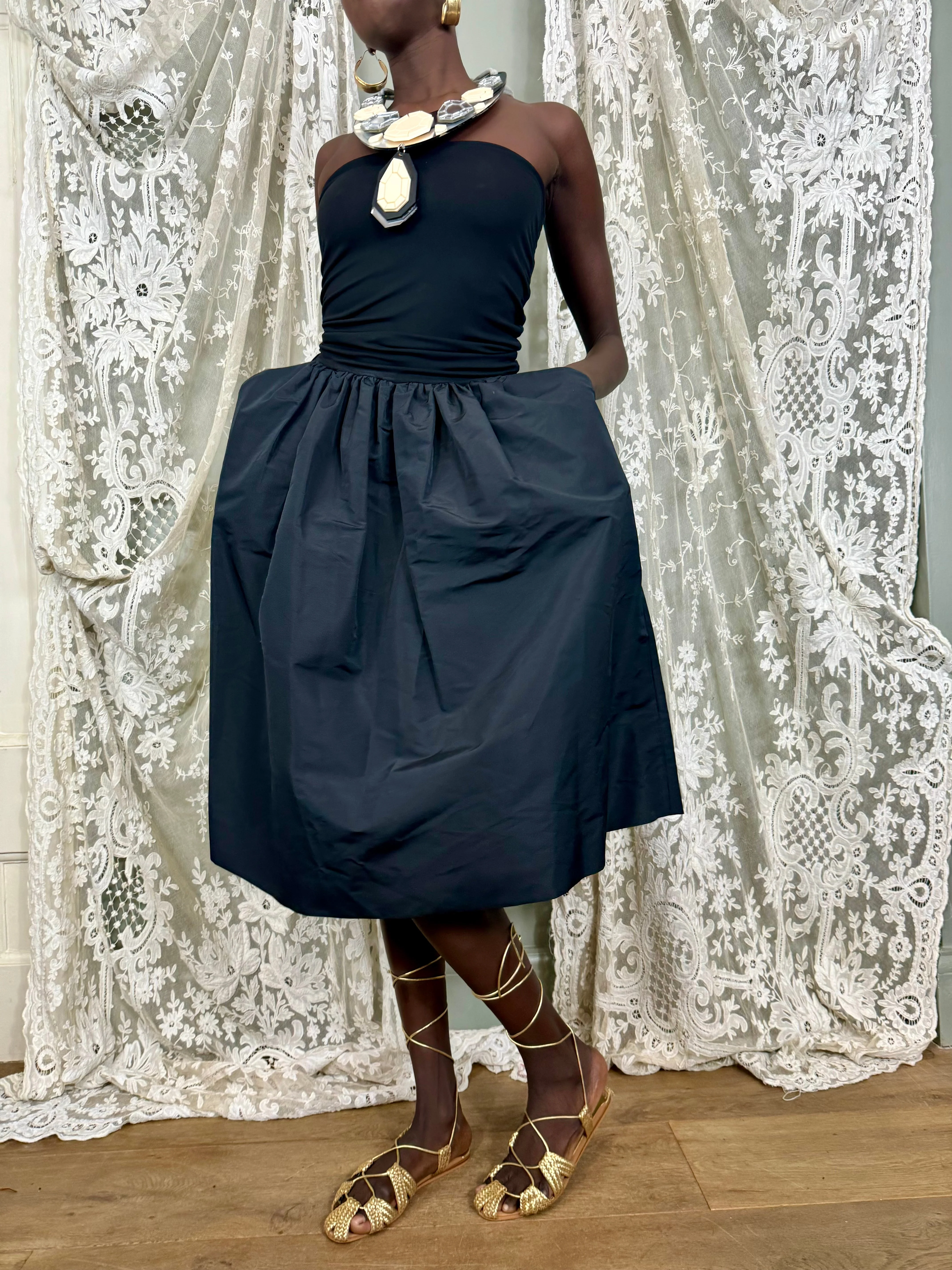 Miu Miu, Y2k black strapless dress - Image 8