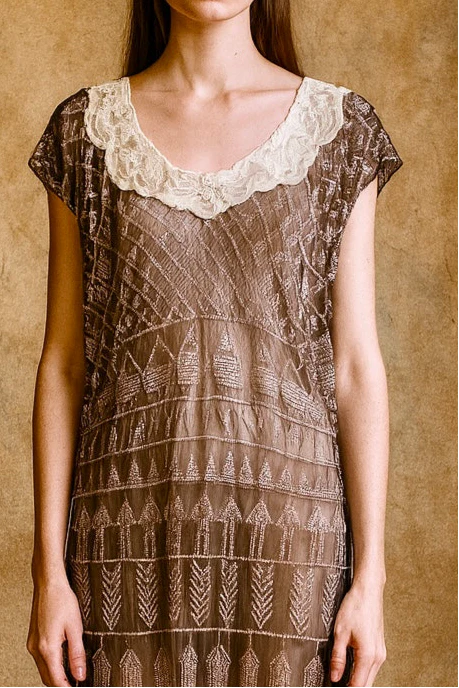 Morgana, 20s Assuit and lace asymmetric dress - Image 5