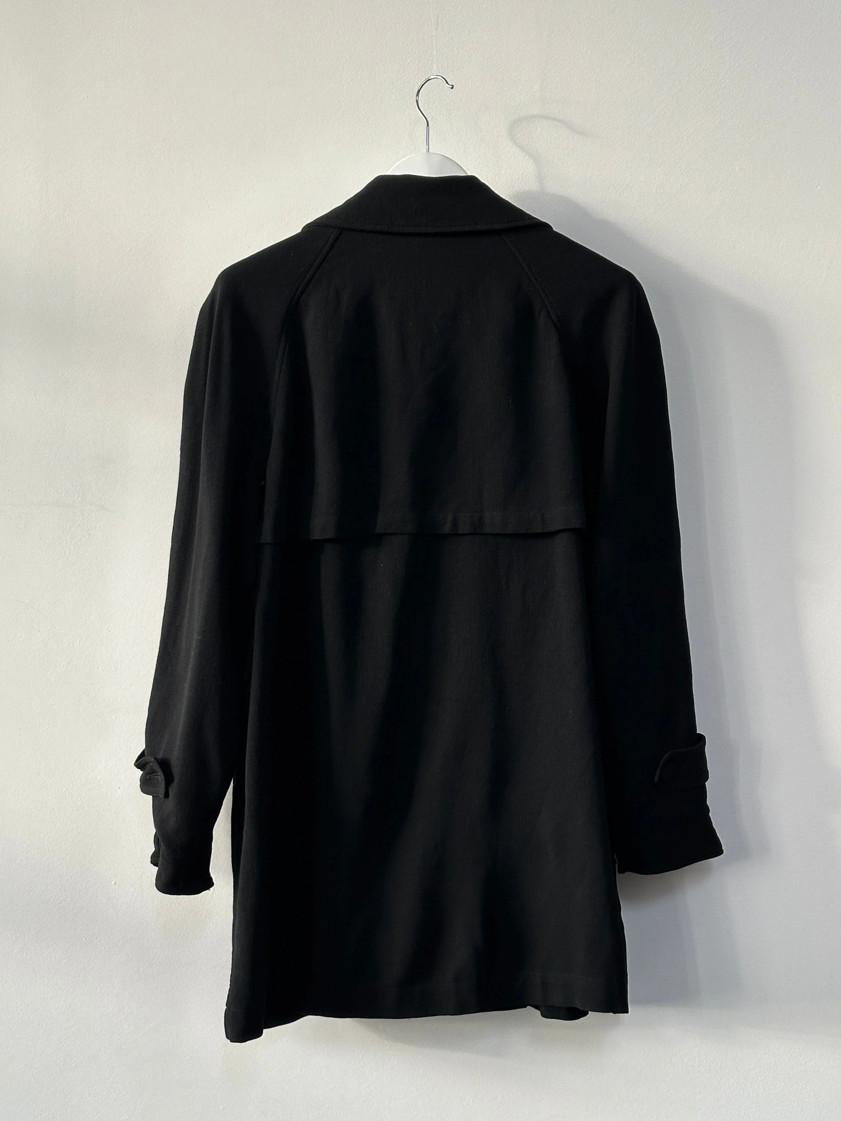 Moschino Coture 1990s Pure Wool Double Breasted Curved Coat - L - Image 20