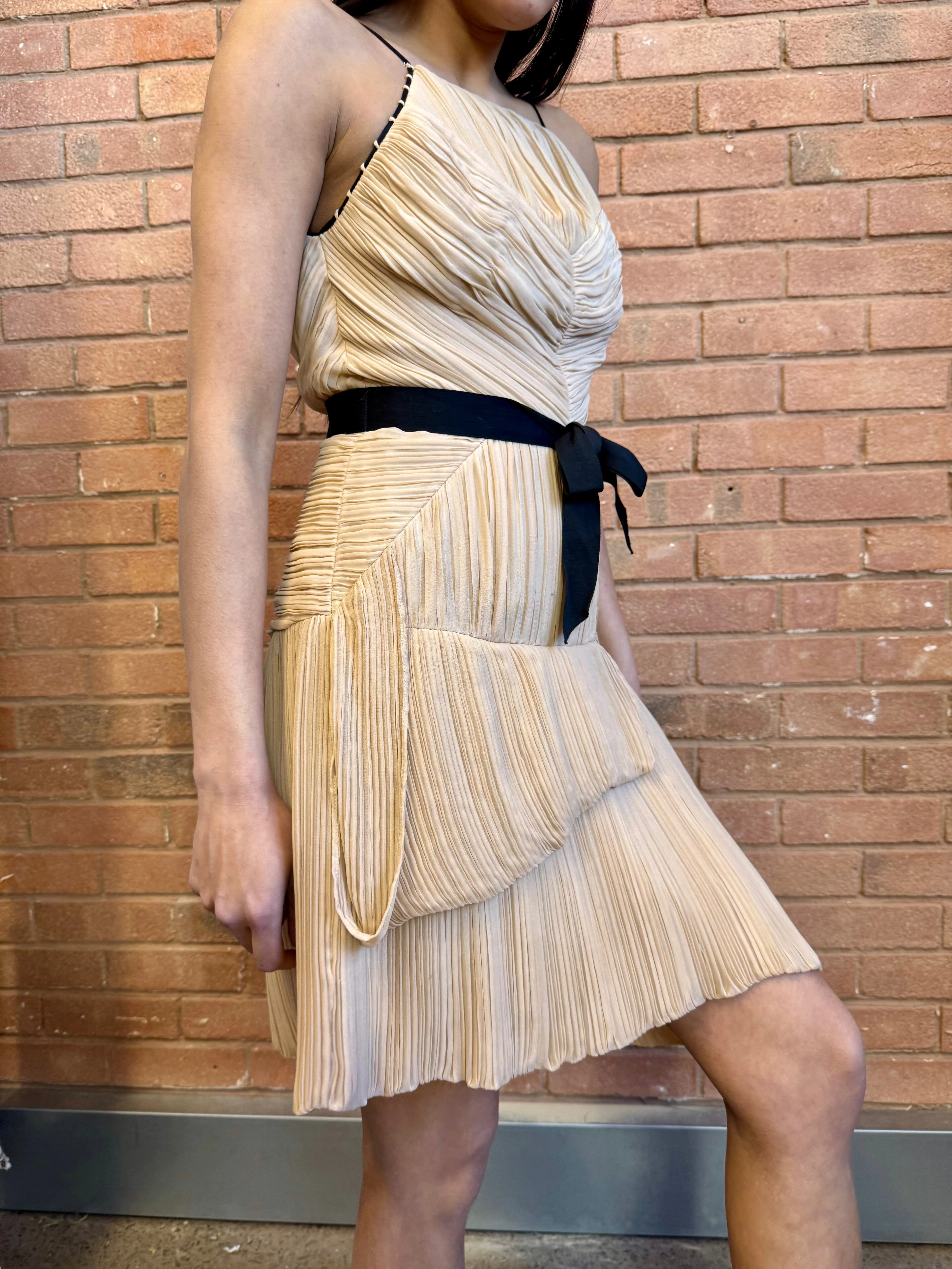 Narcis, pleated silk dress - Image 5