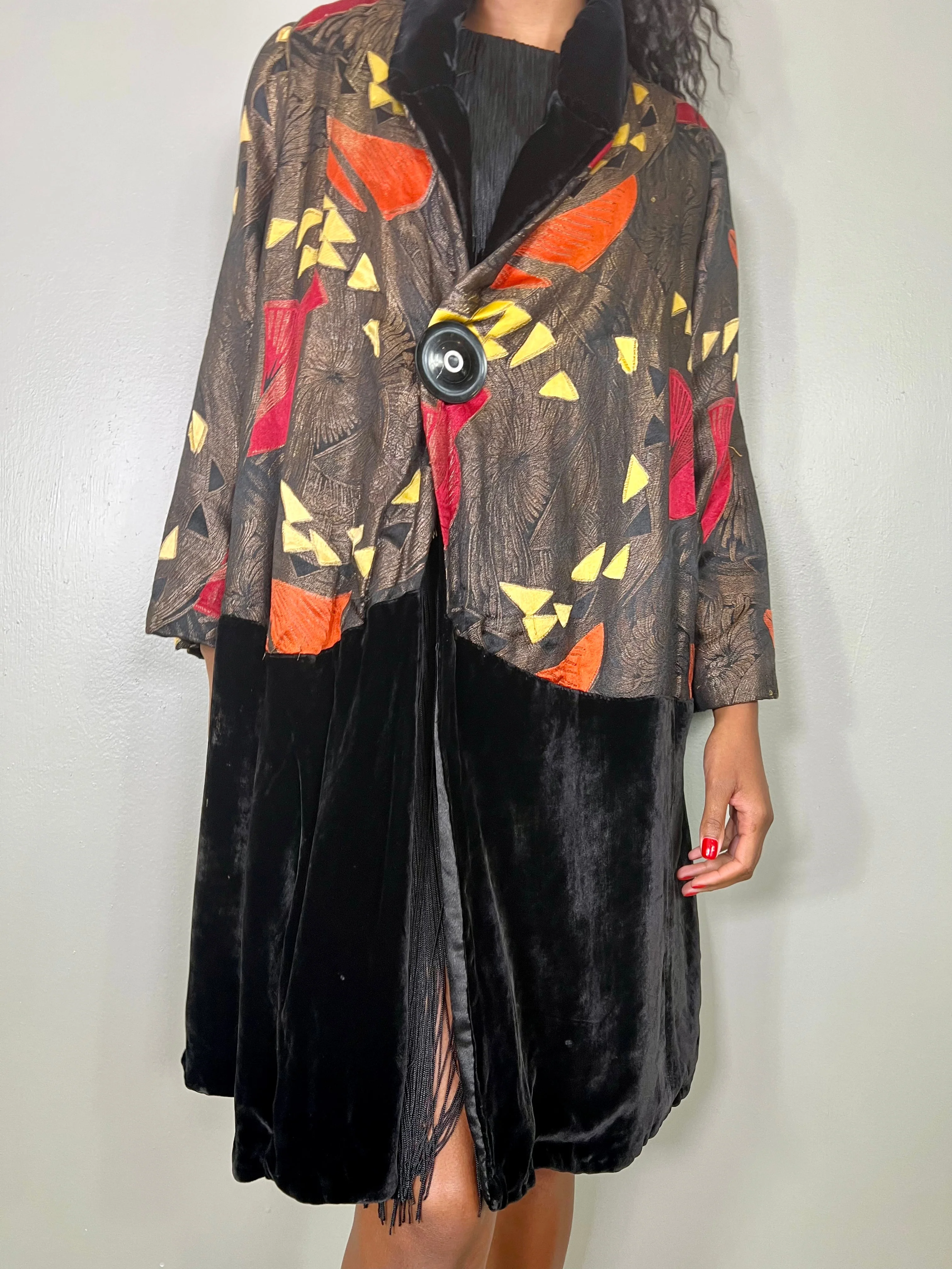 Octavia, 20 lamé and velvet coat - Image 4