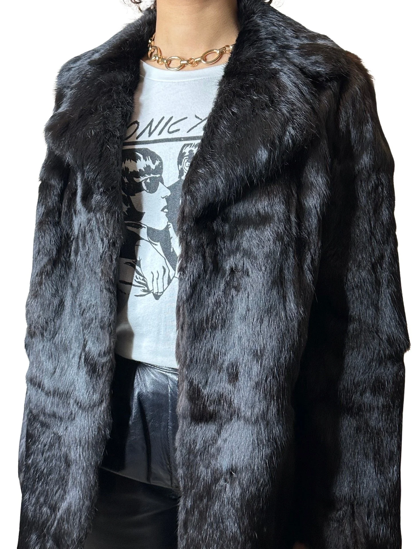 Original Vintage 1970's Dark Brown Fur Coat UK 8 - 14 - Image 7
