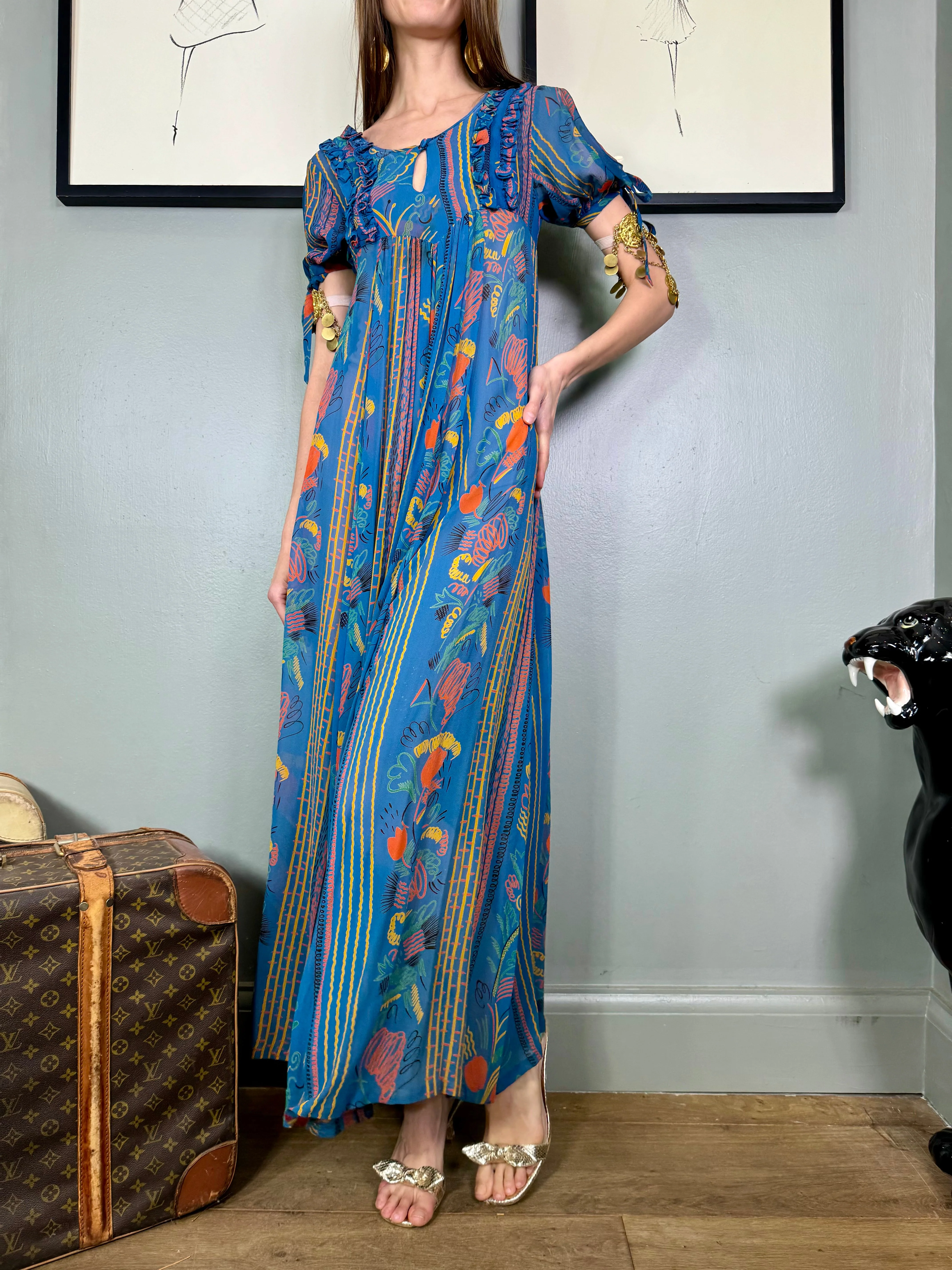 Ossie Clark, Celia Birtwell print dress - Image 3