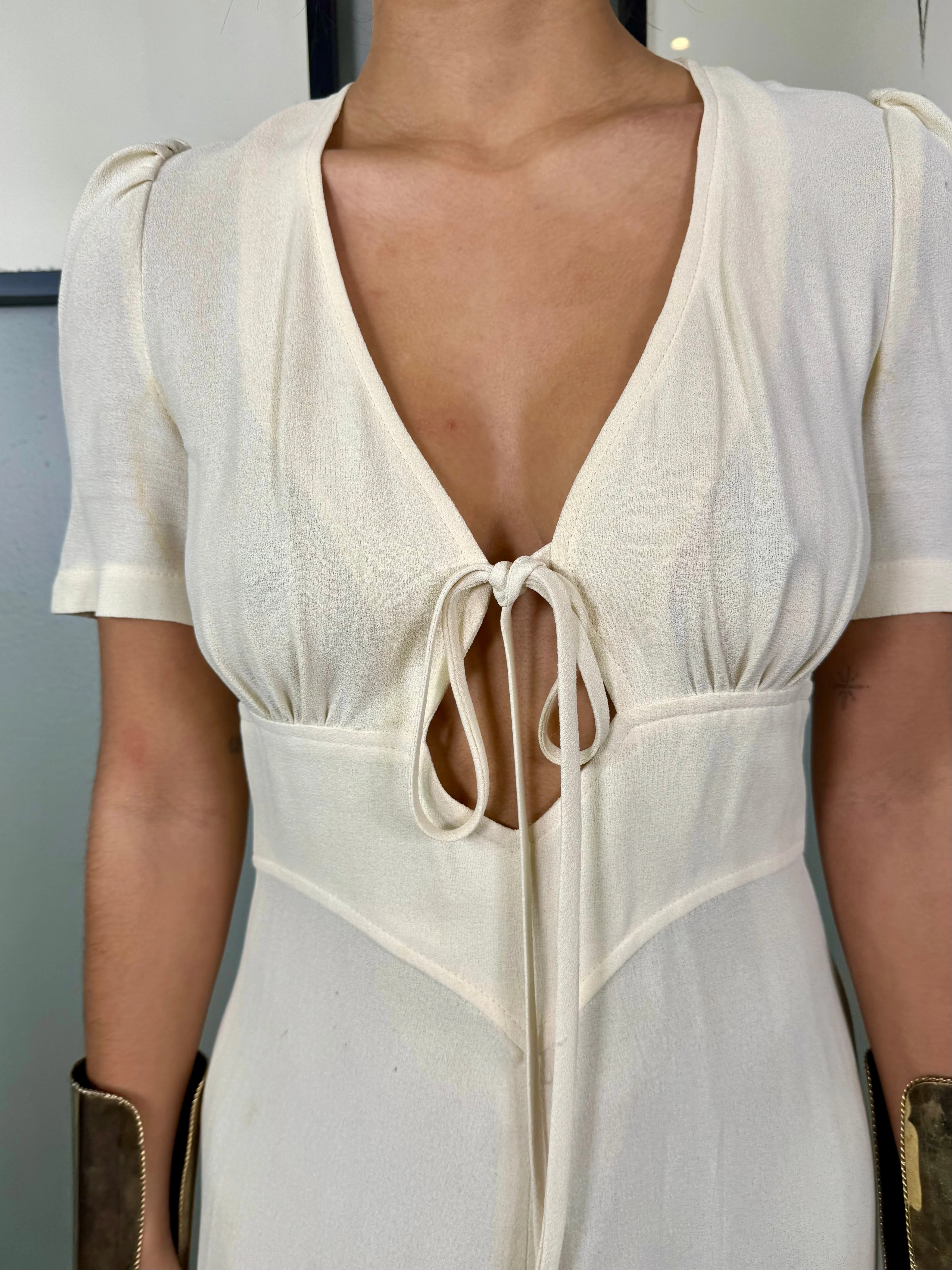 Ossie Clark, for Radley cream crepe dress - Image 19