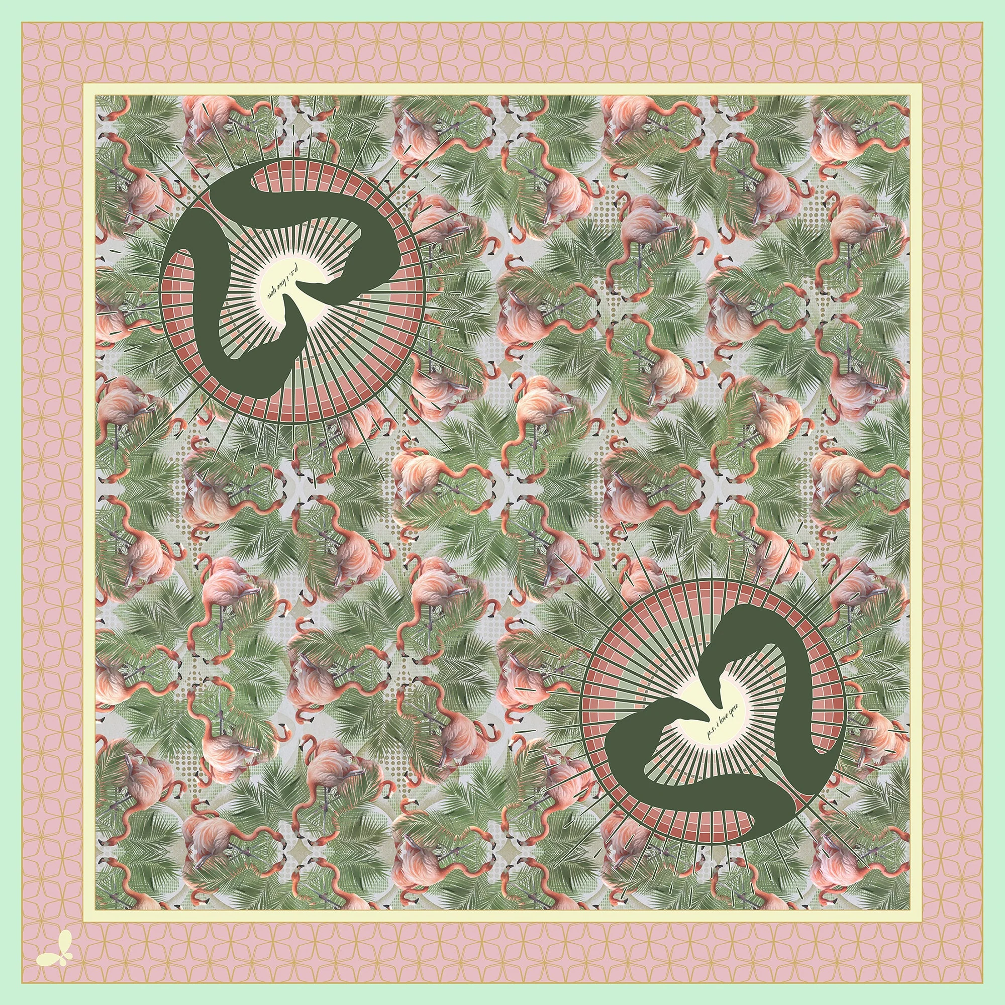 Palm Springs Large Silk Scarf - Image 28