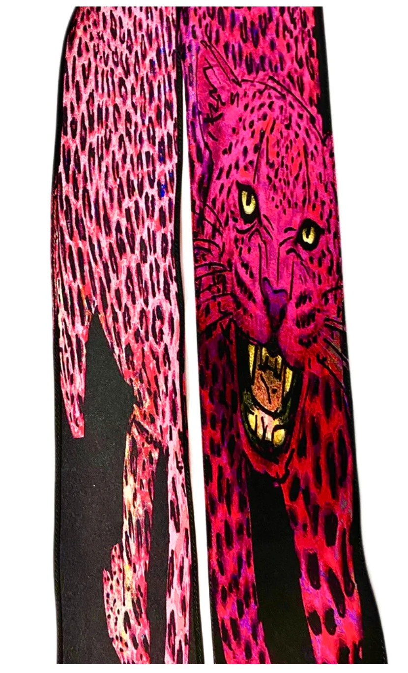 Pink Leo Prowl Super Skinny Scarf - Image 4