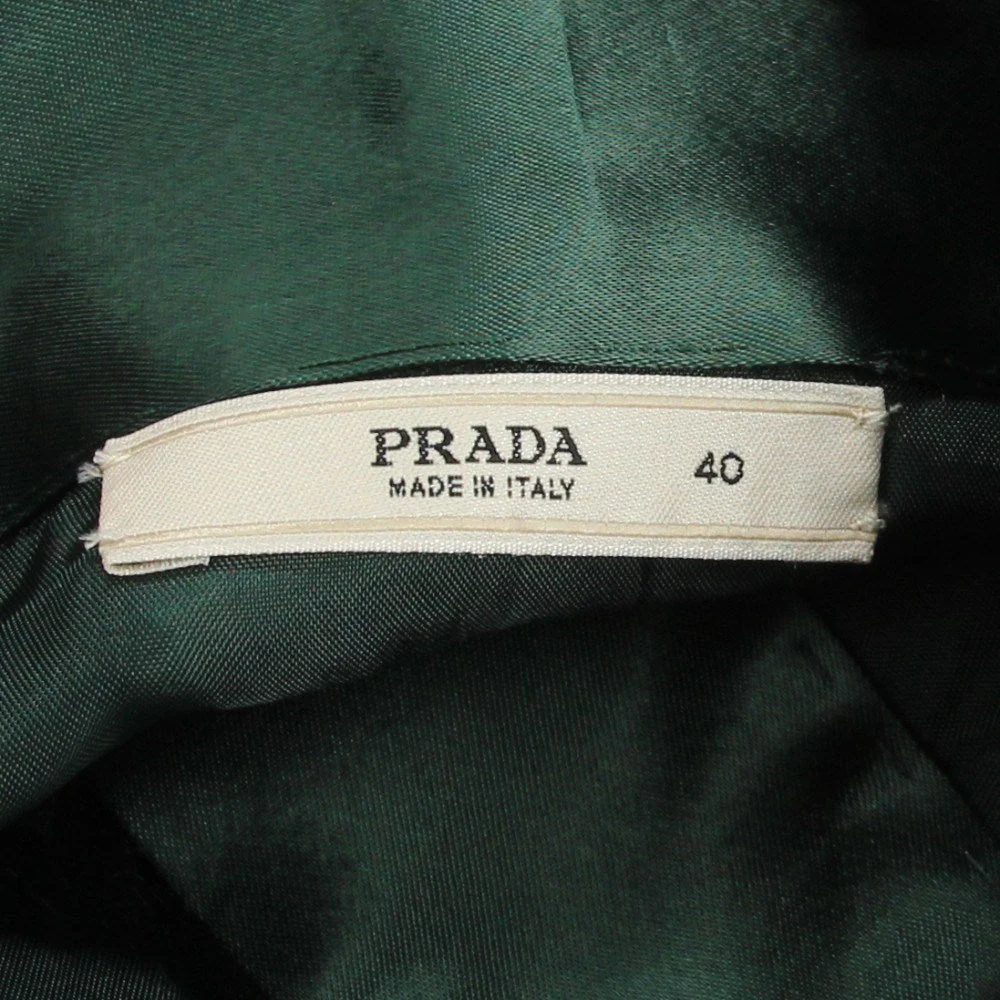 Prada Petrol Green Silk Skirt - 2000s - Image 233