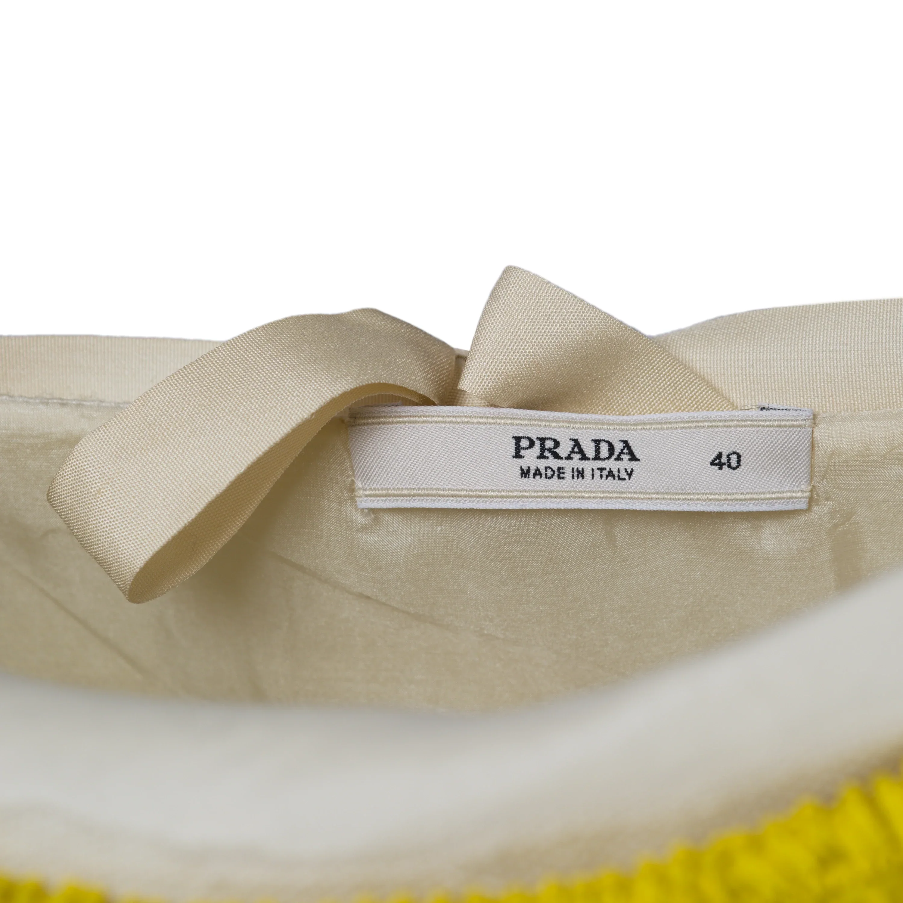Prada Silk-Blend Dress with Yellow Bead Detailing - '10s - Image 44
