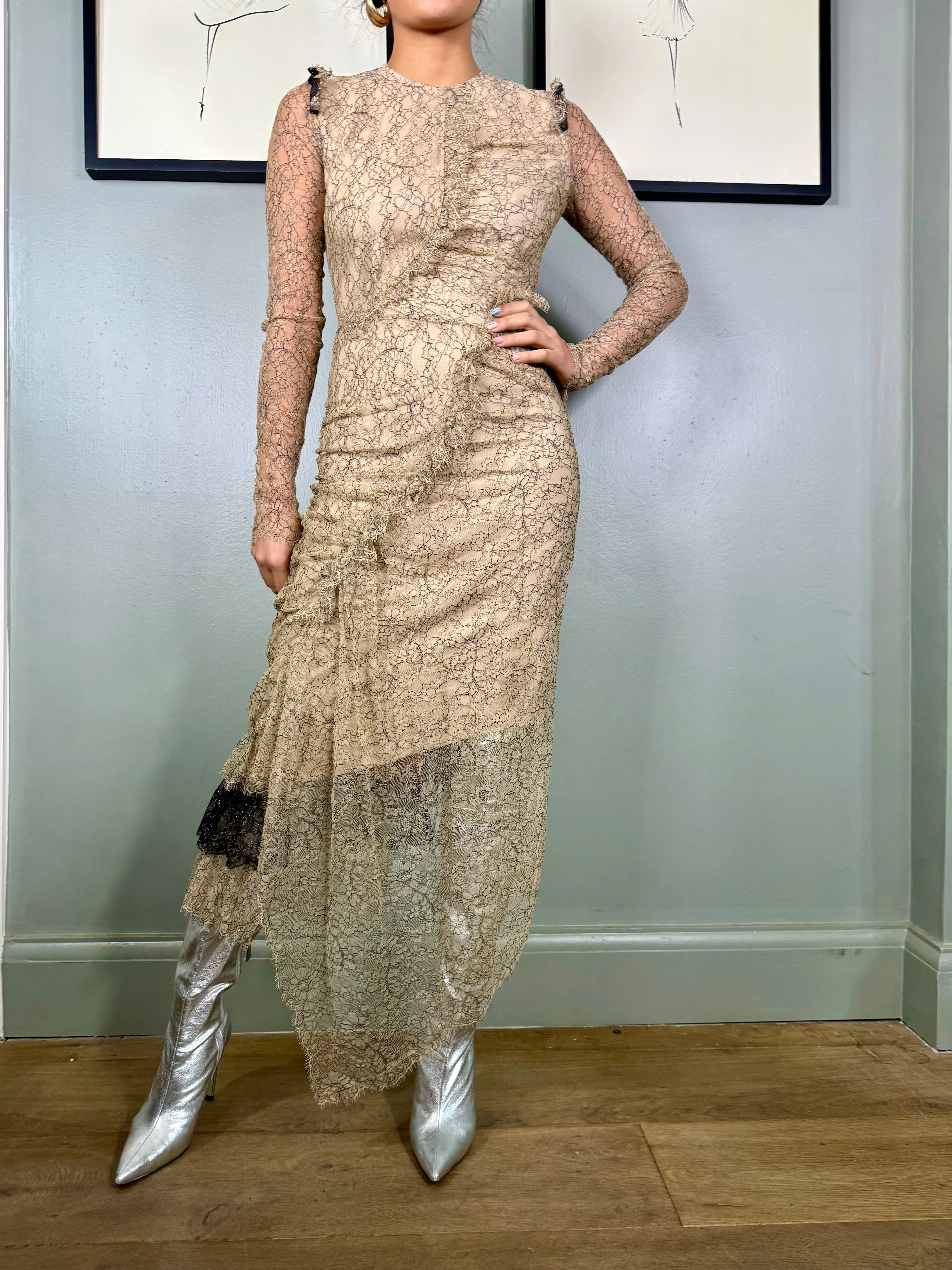 Preen, Y2K lace asymmetric dress - Image 8