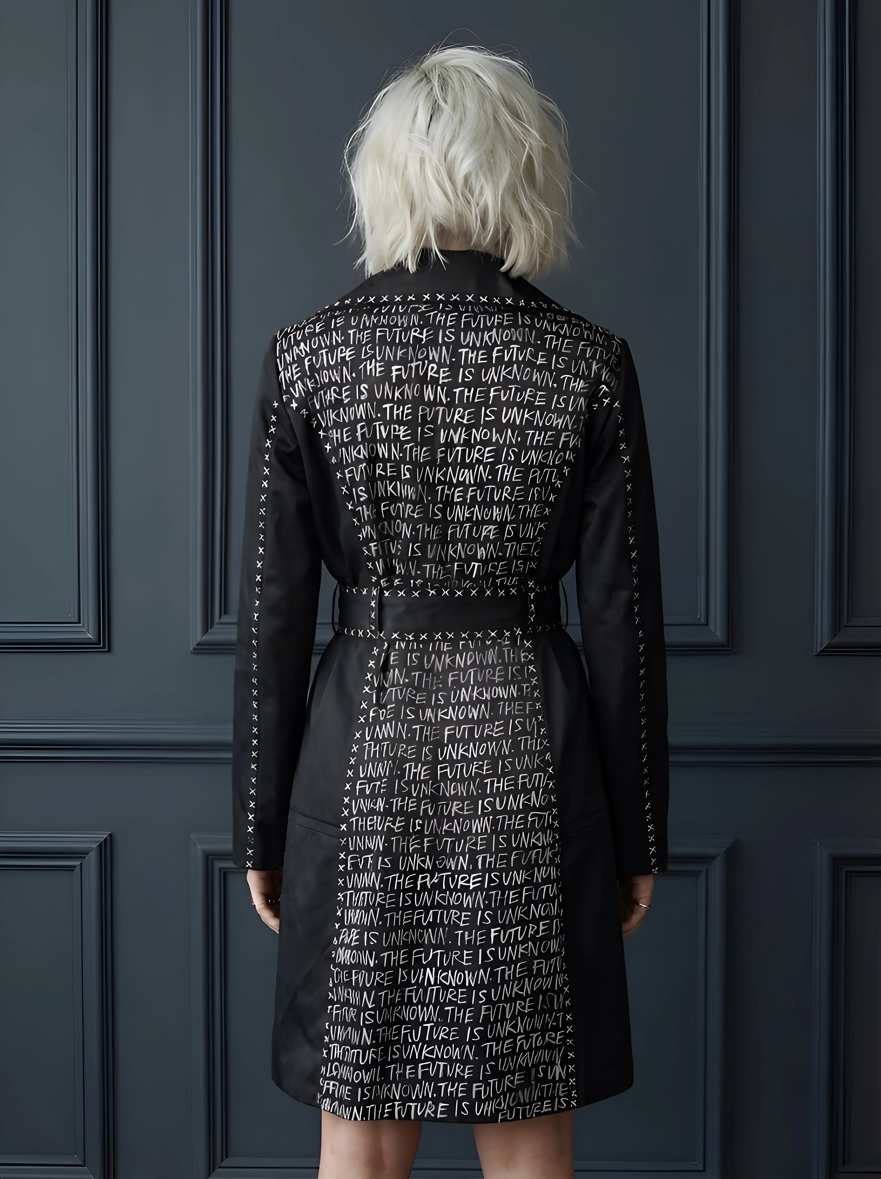 Punk Trench Coat - The Future is Unknown - Large - Image 6