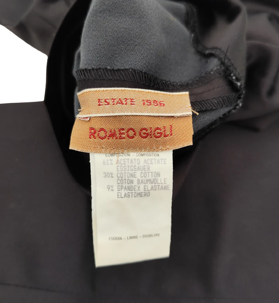 ROMEO GIGLI S/S 1996 RUNWAY BLACK SATIN LONG GLOVES - Image 9