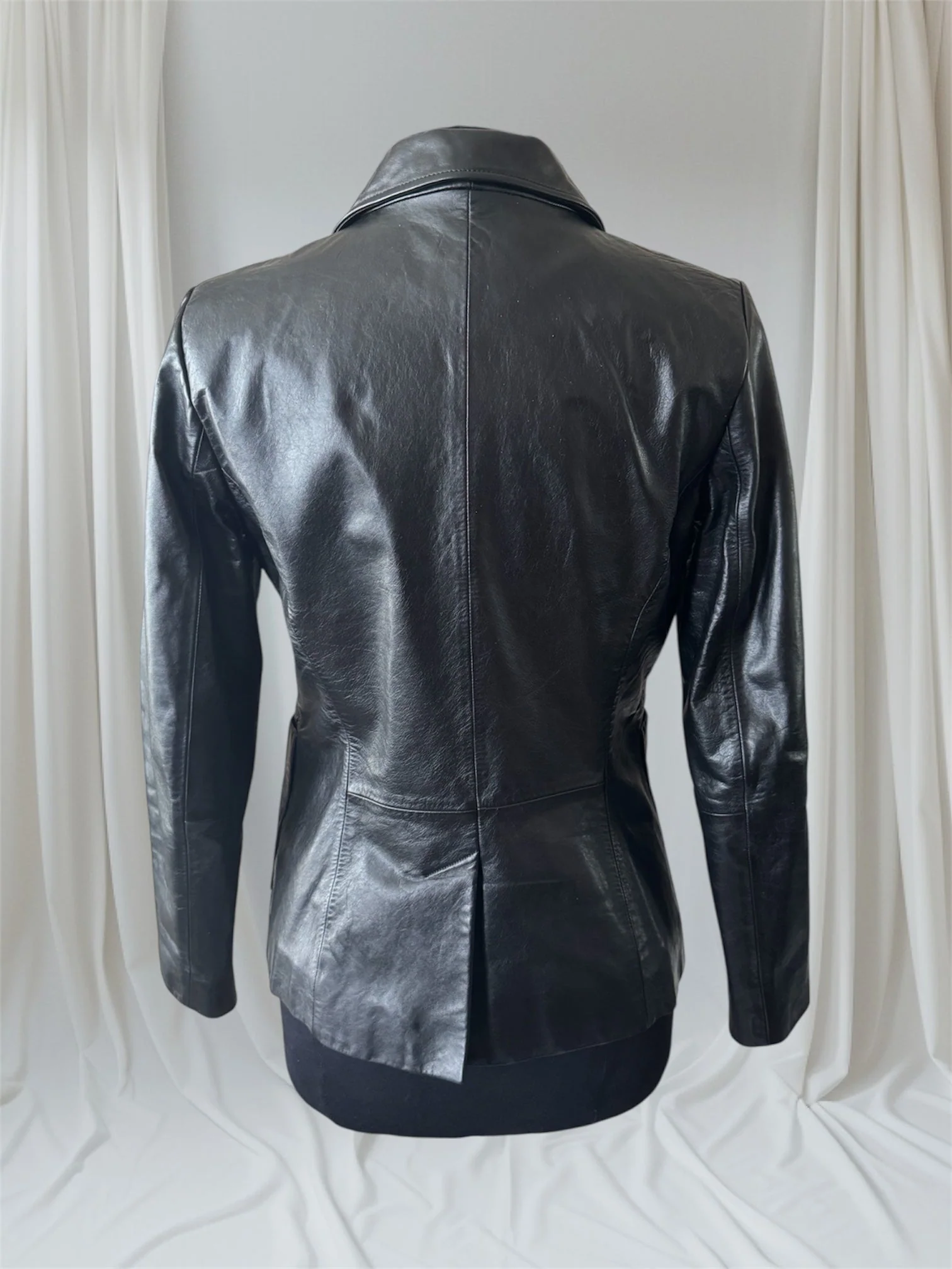 Spiked Leather Women's Blazer, Small - Image 9