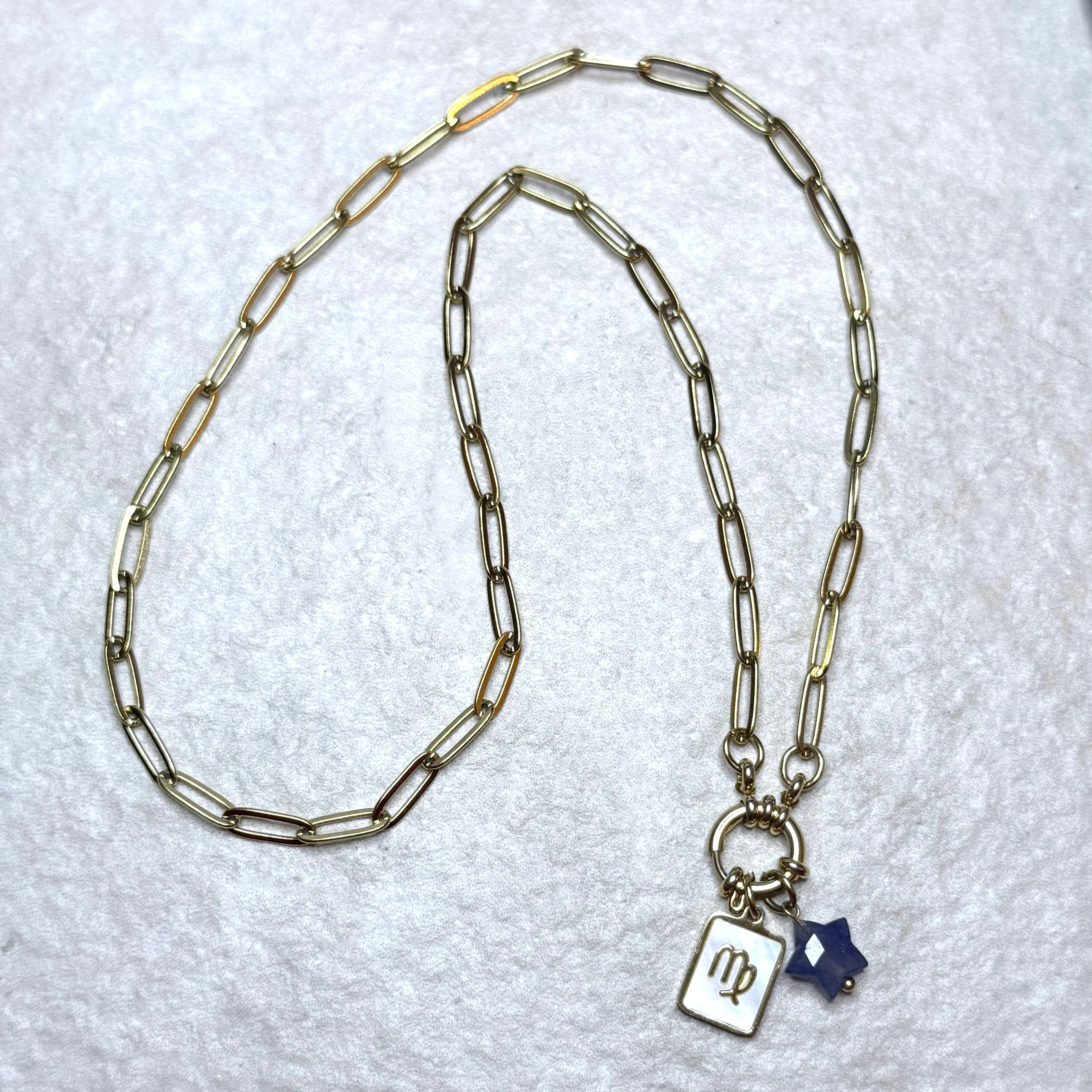 Star Sign & Birthstone Necklace - Gold Vermeil Gemstone - CLARKE PALMER - Image 11