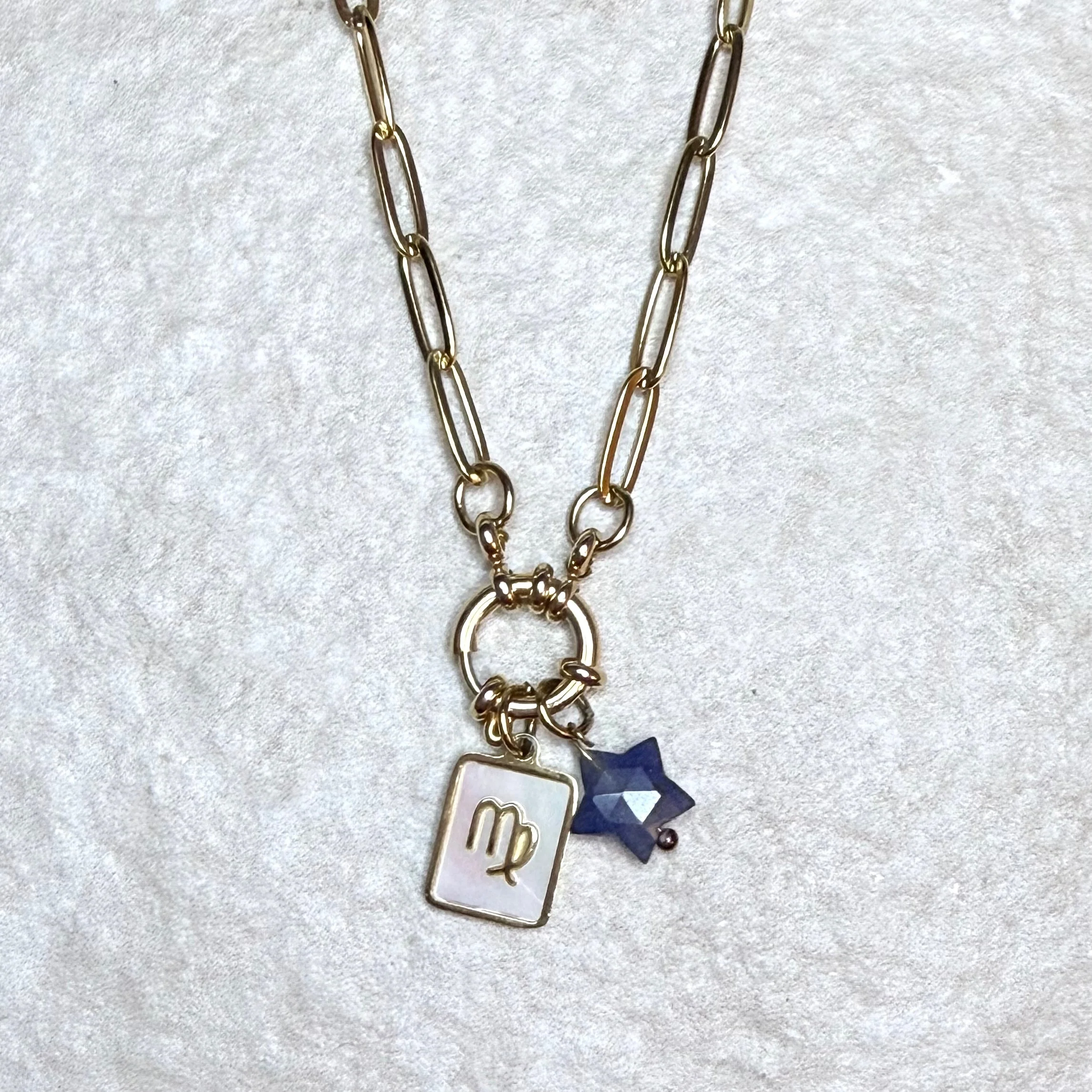 Star Sign & Birthstone Necklace - Gold Vermeil Gemstone - CLARKE PALMER - Image 12