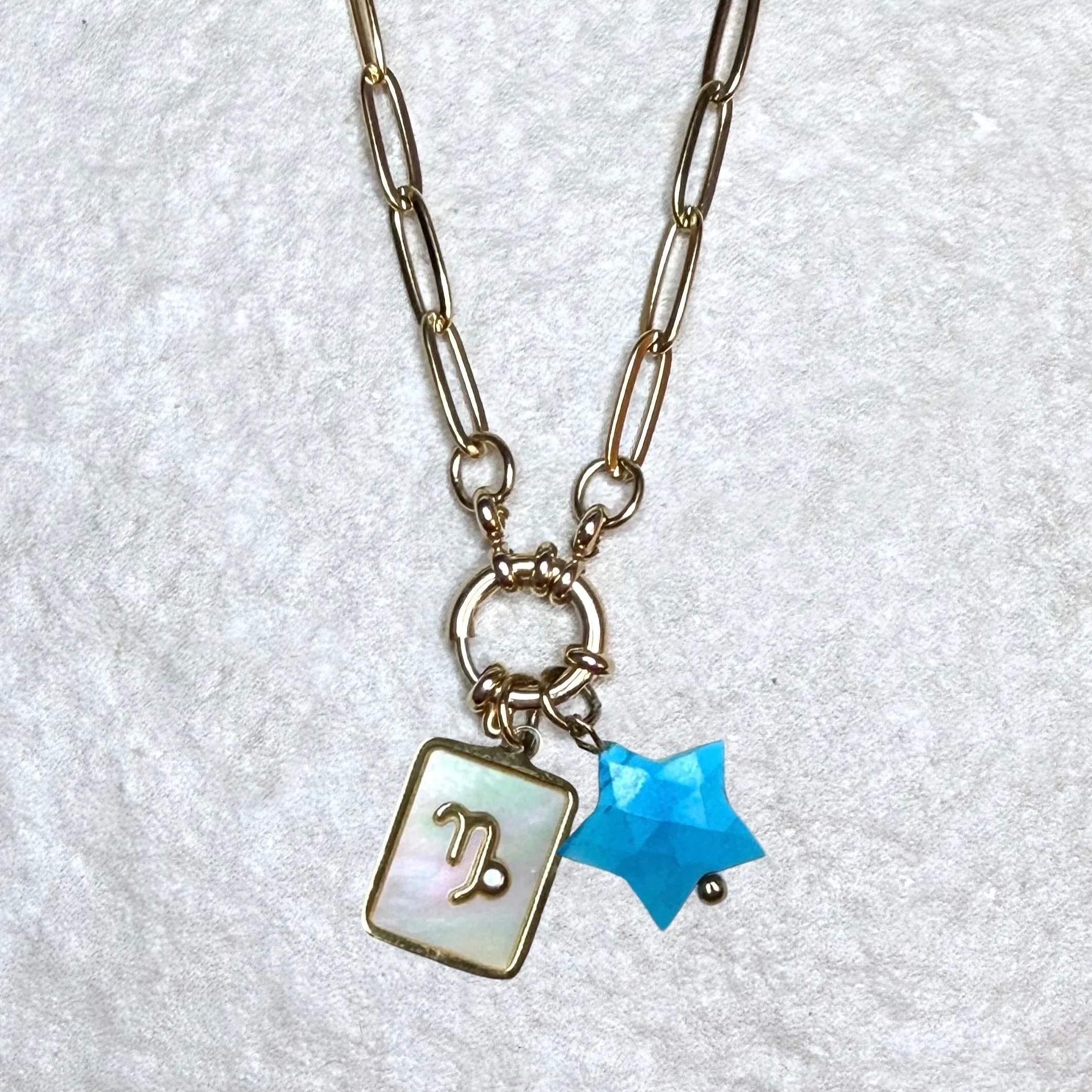 Star Sign & Birthstone Necklace - Gold Vermeil Gemstone - CLARKE PALMER - Image 27