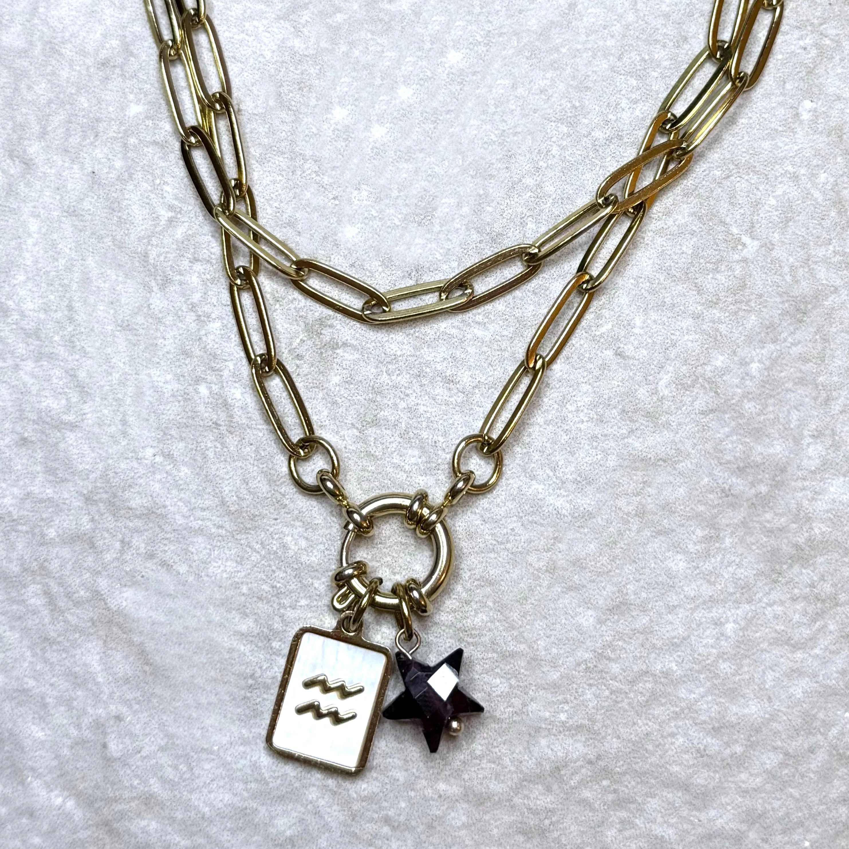Star Sign & Birthstone Necklace - Gold Vermeil Gemstone - CLARKE PALMER - Image 6