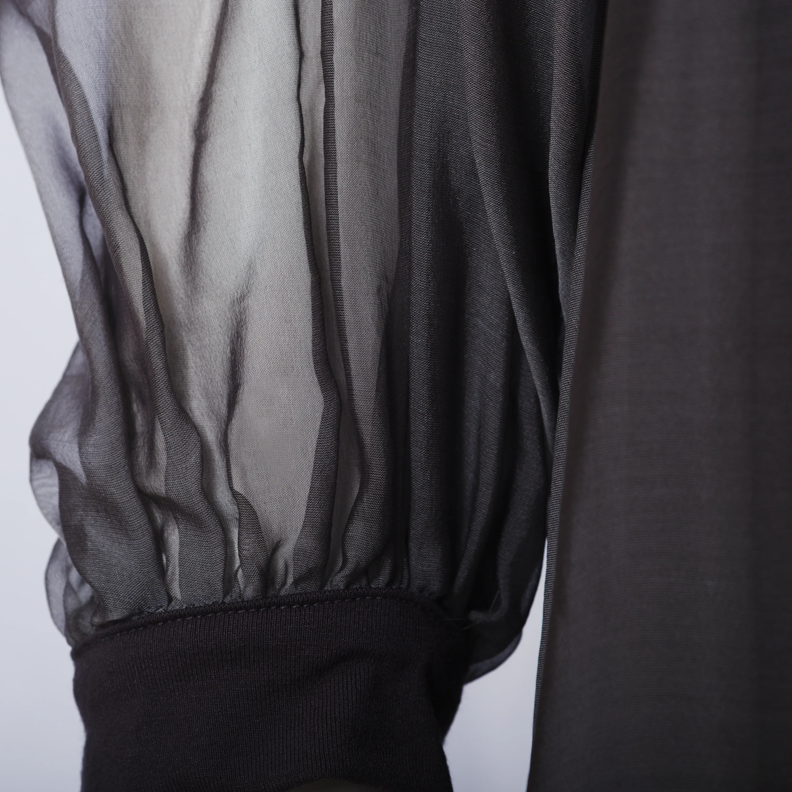 Stephan Janson Grey Sheer Viscose Silk Cape Dress - '10s - Image 11