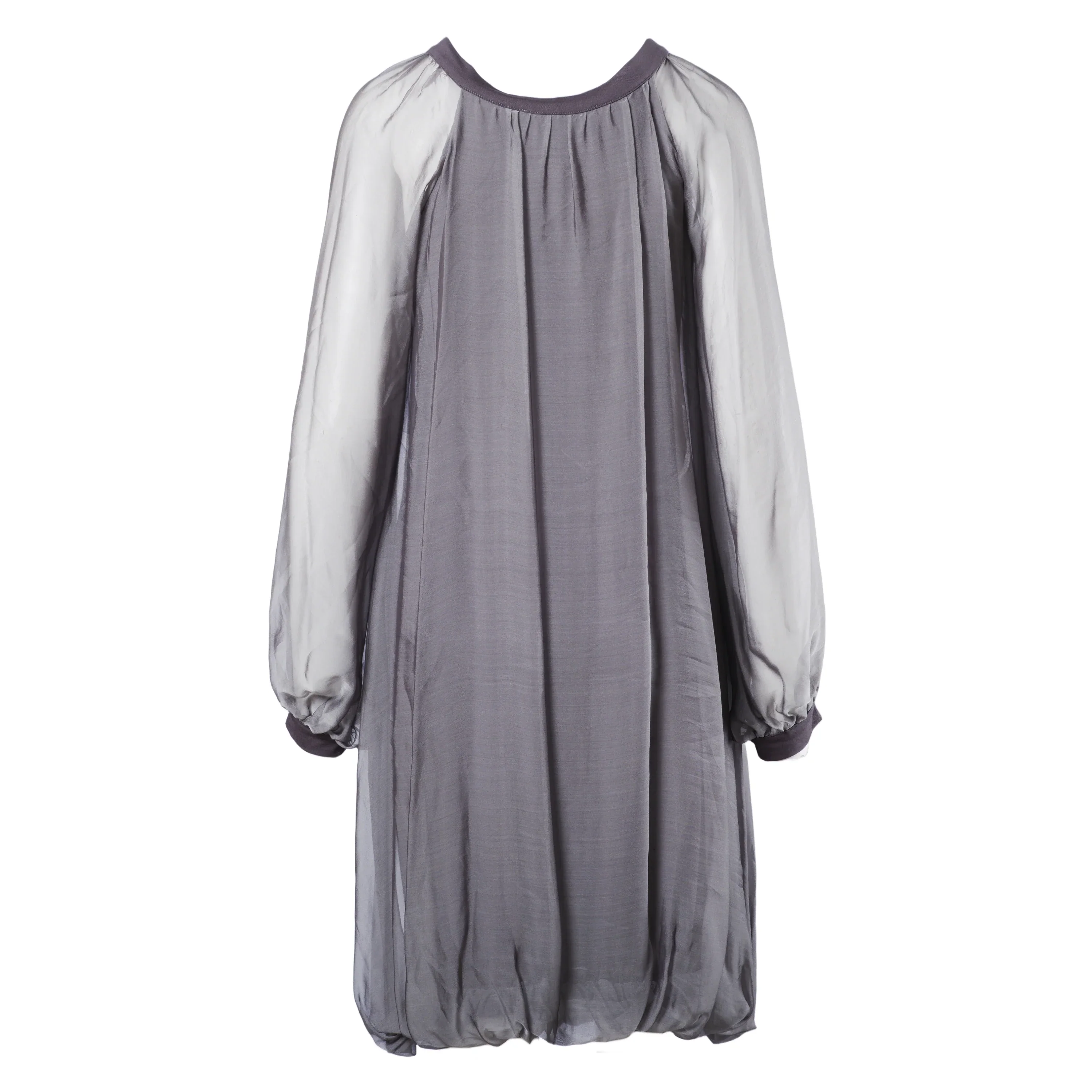 Stephan Janson Grey Sheer Viscose Silk Cape Dress - '10s - Image 21