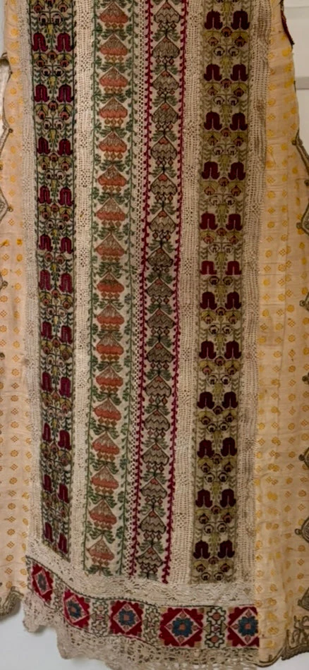 Talia, reworked 20s Greek needlepoint and Edwardian beaded appliqué waistcoat - Image 7