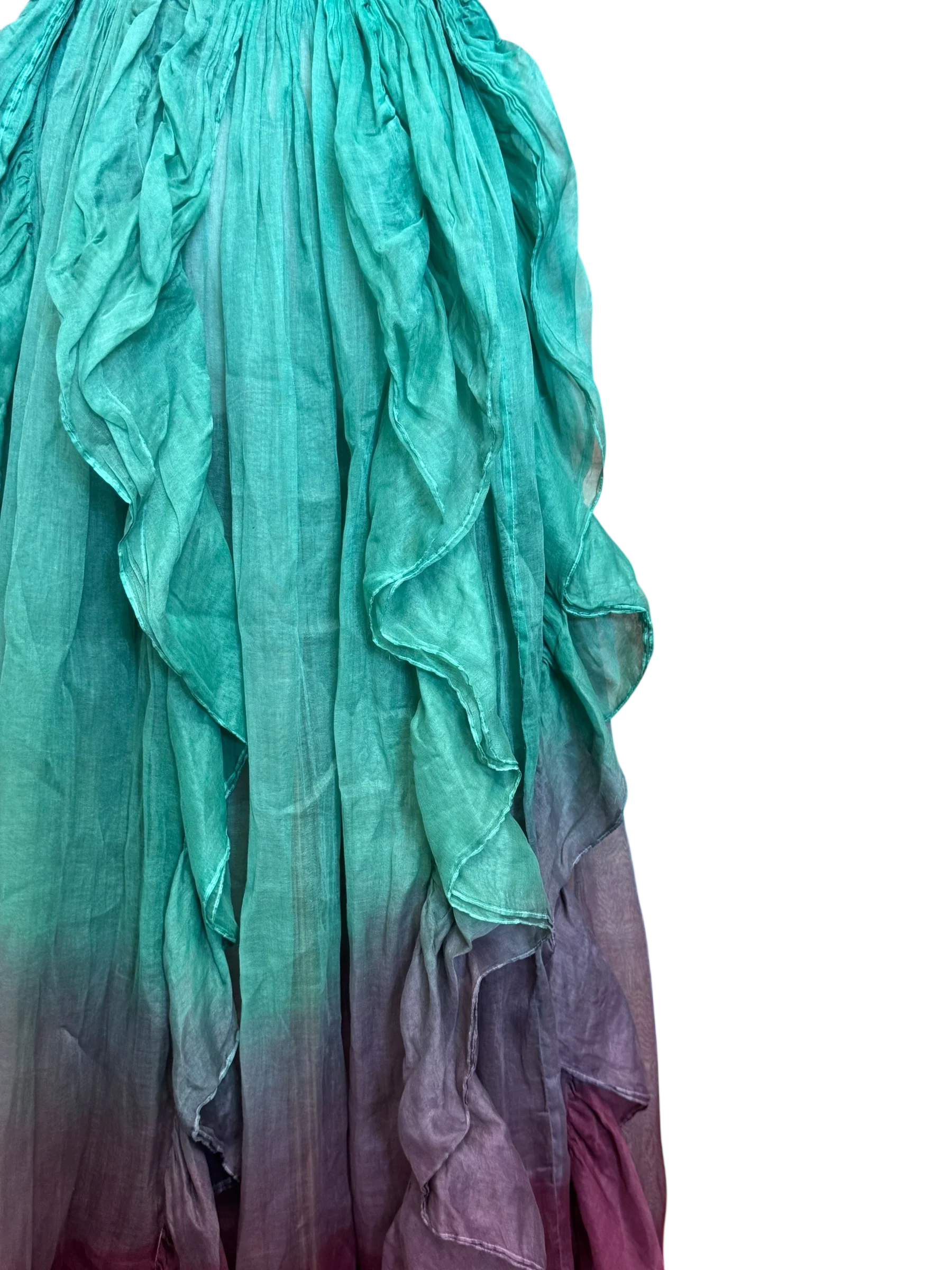 Tara, 40s hand died and dipped a raffle cotton Muslin dress - Image 12