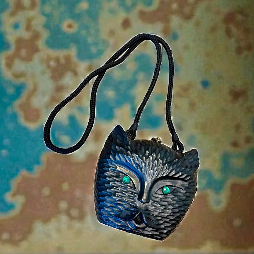 Timmy Woods, 70s wooden collectible cat handbag - Image 7