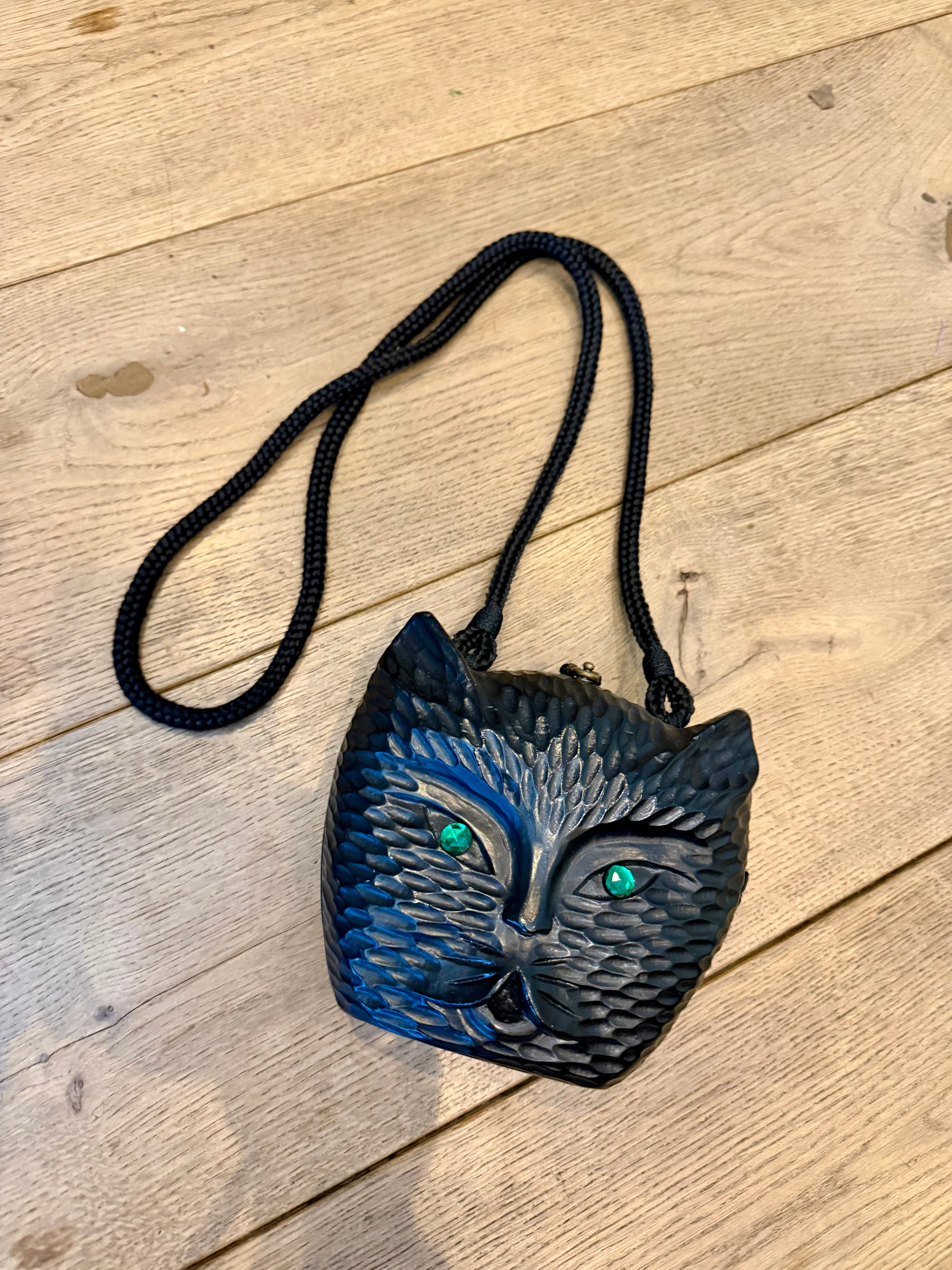 Timmy Woods, 70s wooden collectible cat handbag - Image 9