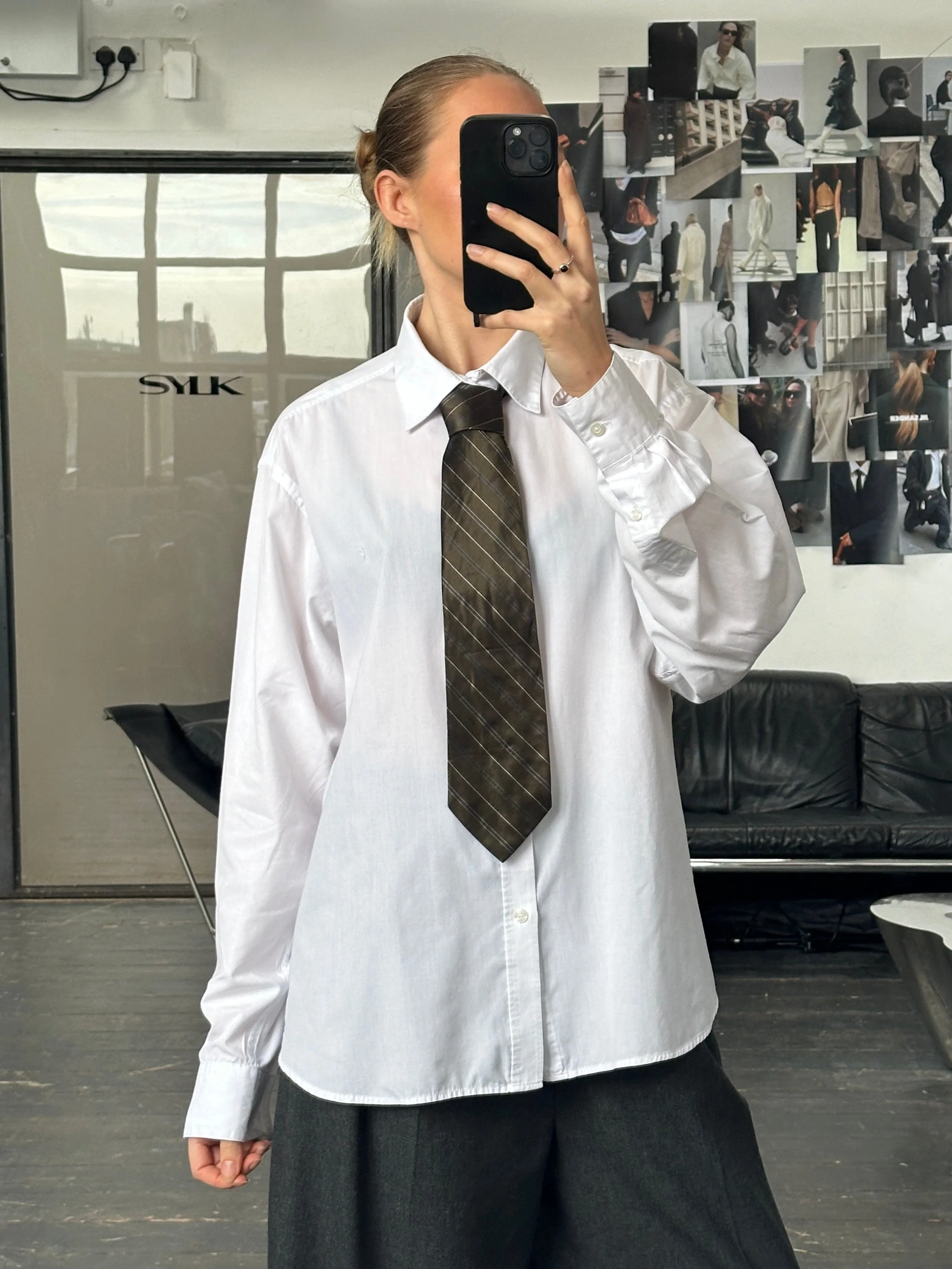 Trussardi 1990s Pure Silk Diagonal Stripe Tie - Image 10