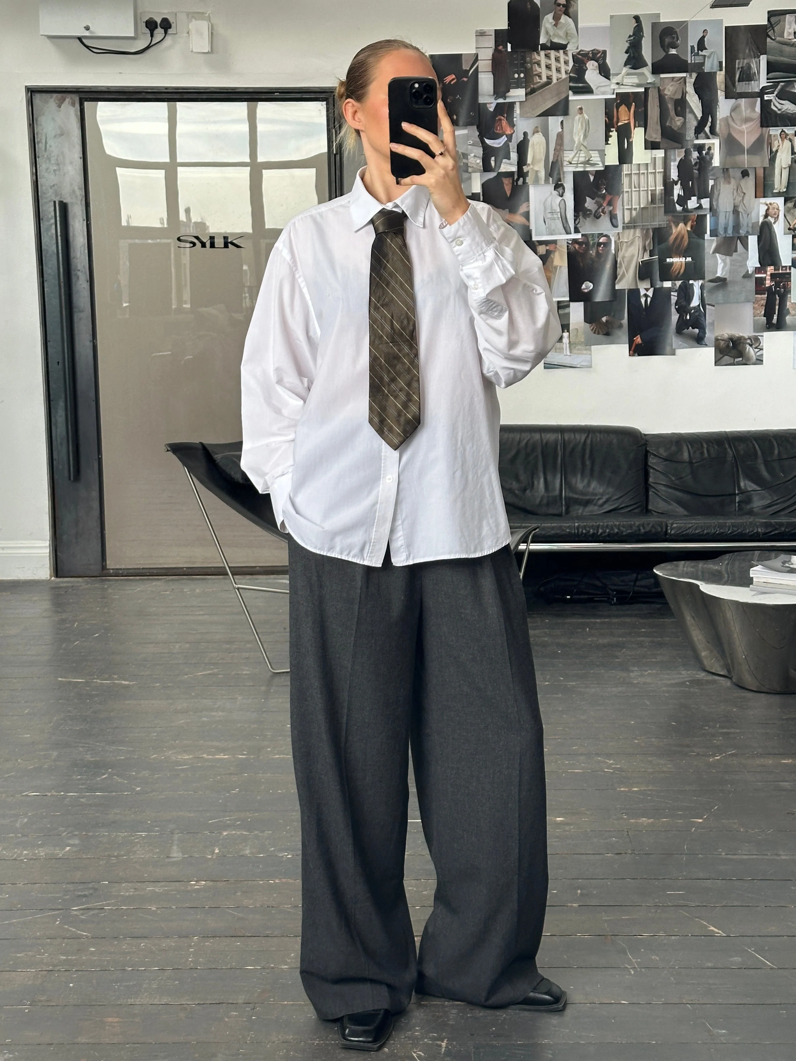 Trussardi 1990s Pure Silk Diagonal Stripe Tie - Image 8