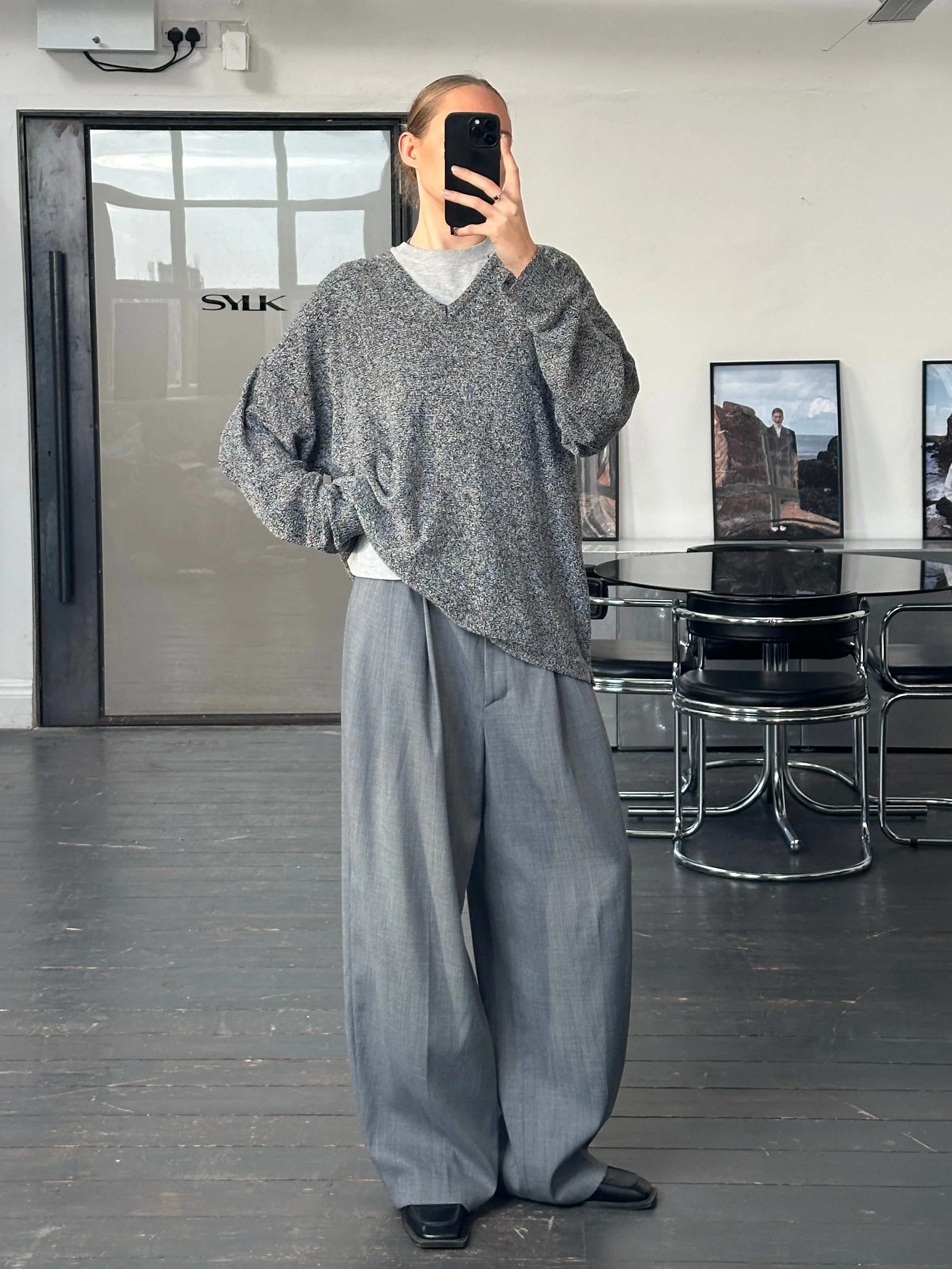 Versace Jeans Couture 1990s Wool V Neck Jumper - XL - Image 14