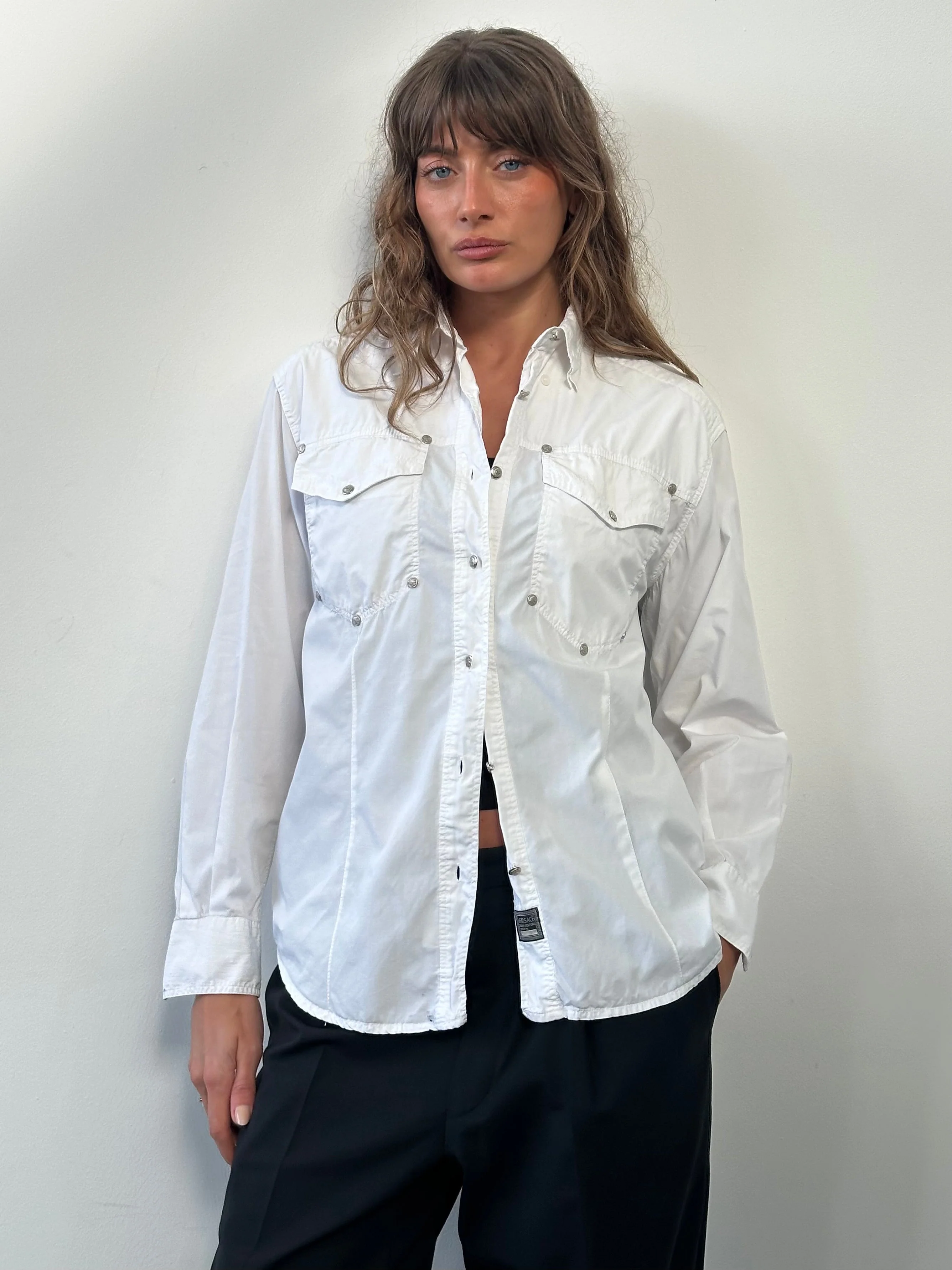 Versace Jeans Couture 2000s Bespoke Medusa Button Shirt - M - Image 6