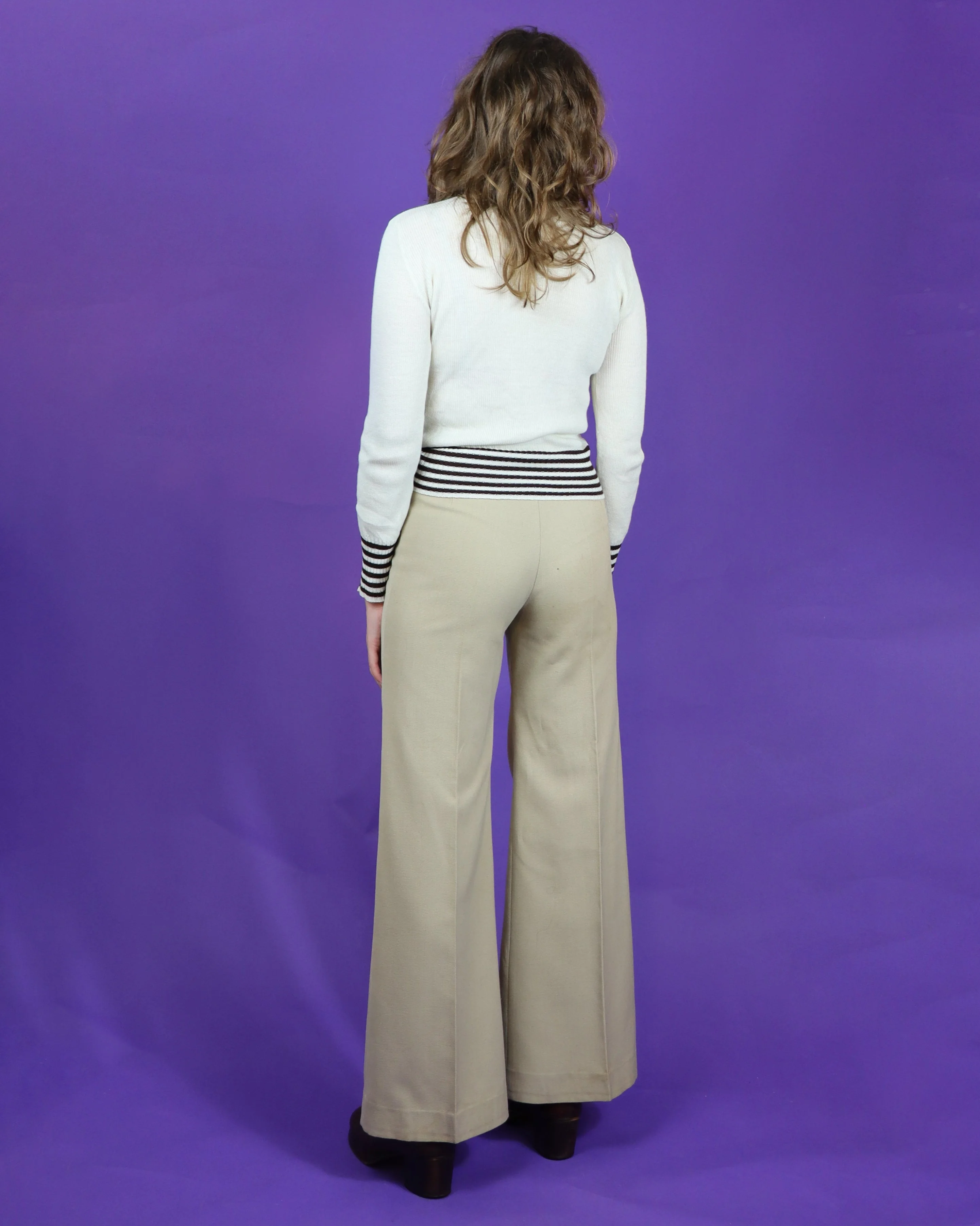 Vintage 1970s Beige Trouser Suit - Image 117