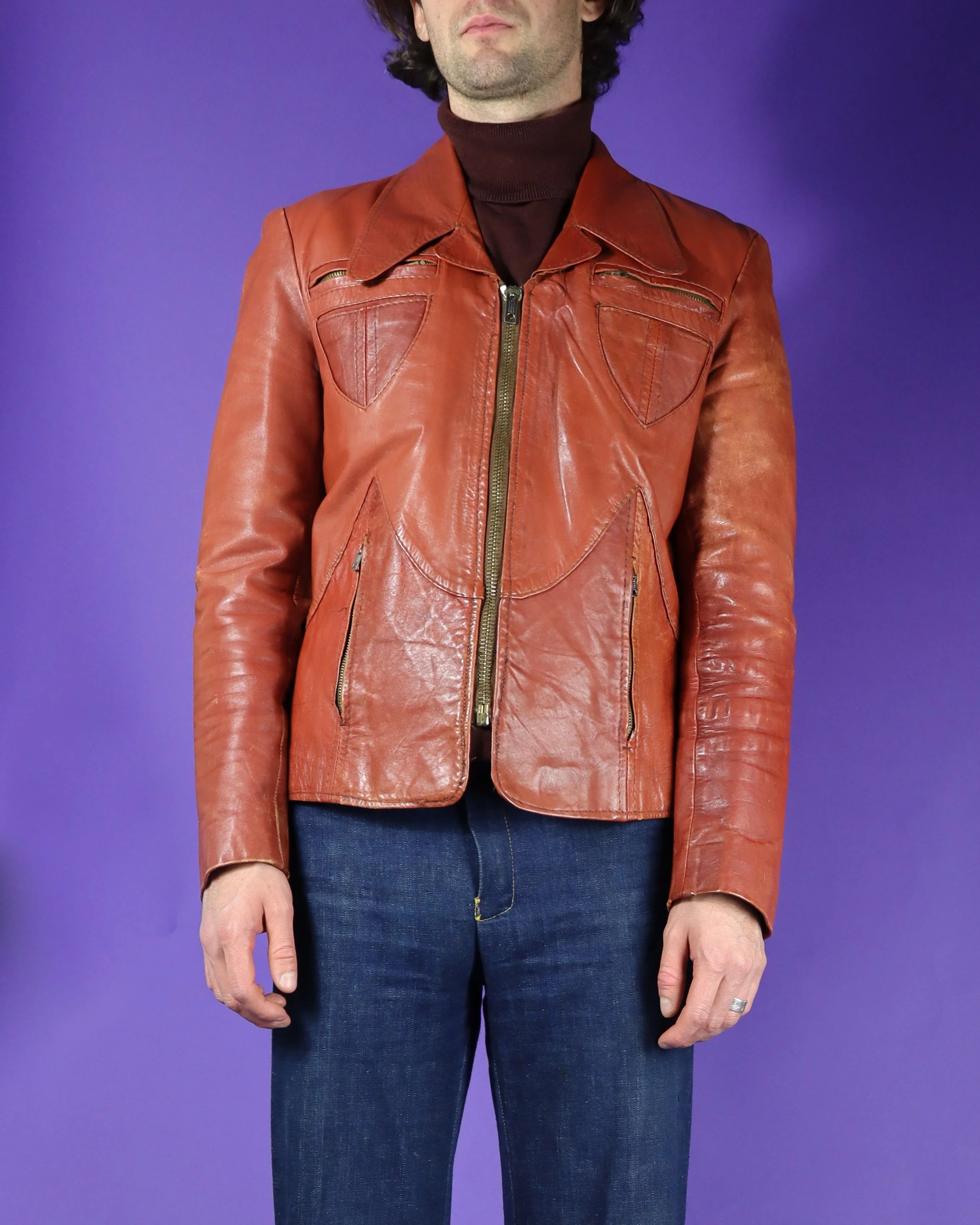 Vintage 1970s Chess King Leather Jacket - Image 219