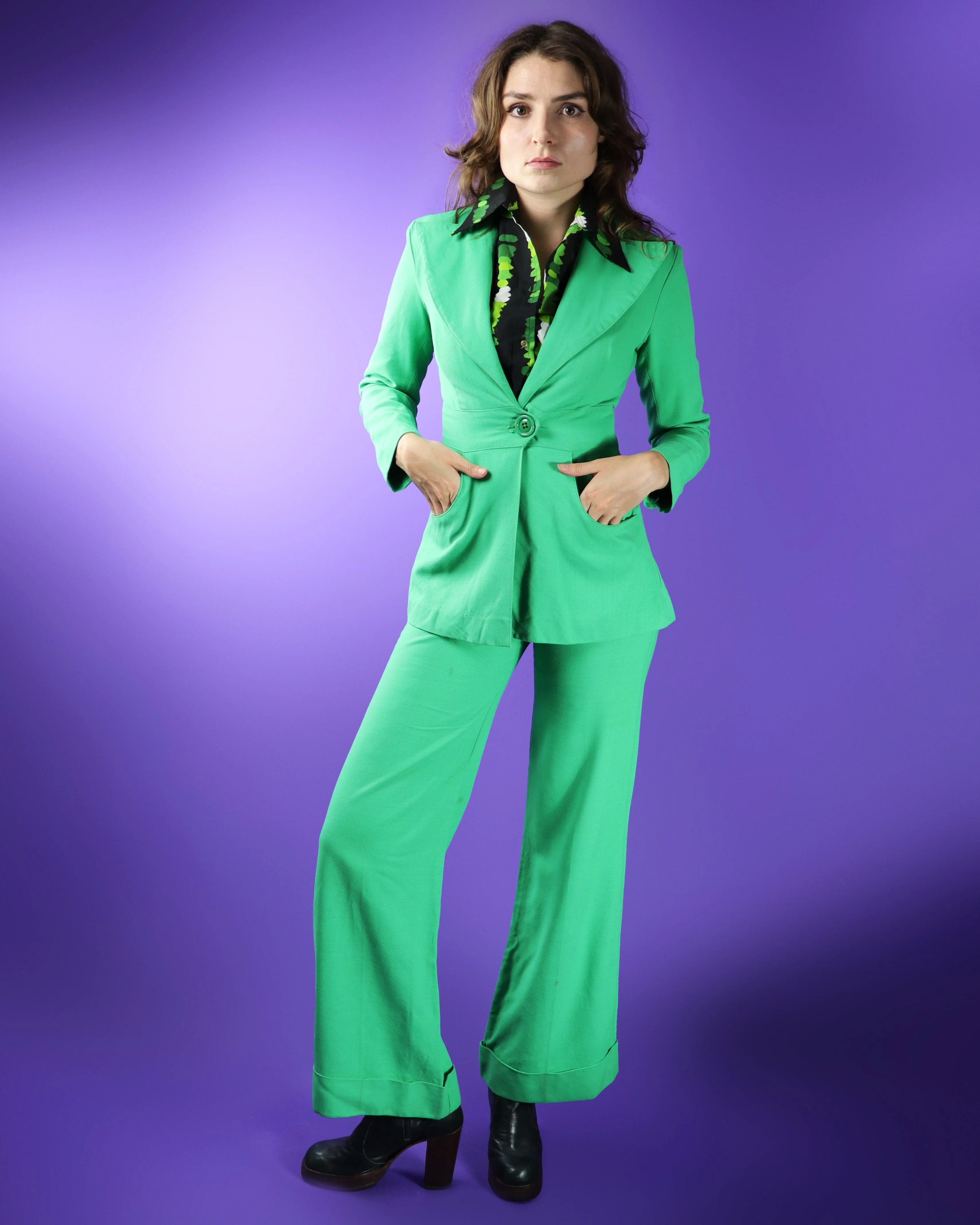 Vintage 1970s Dagger Collar Shirt - Image 105