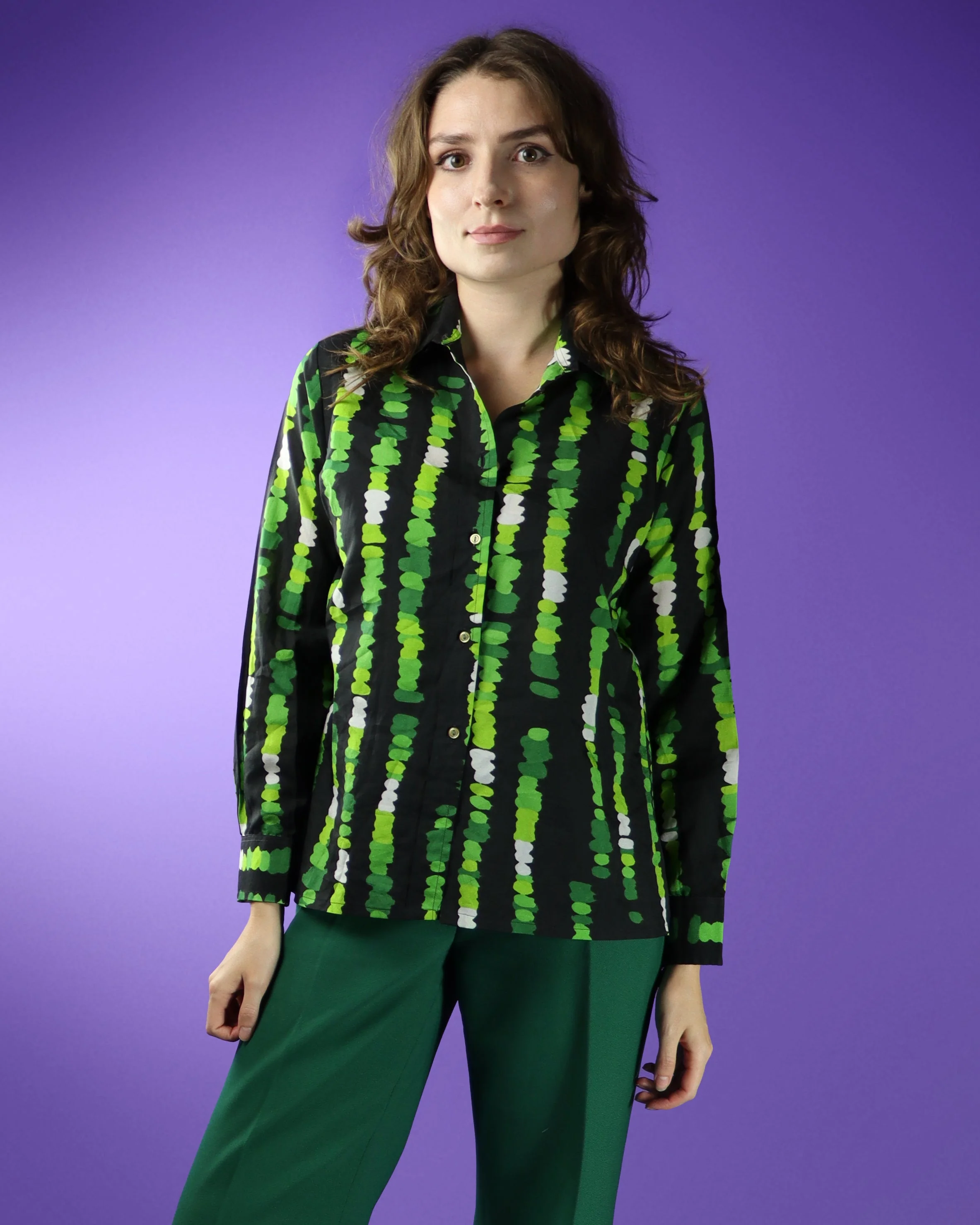 Vintage 1970s Dagger Collar Shirt - Image 142