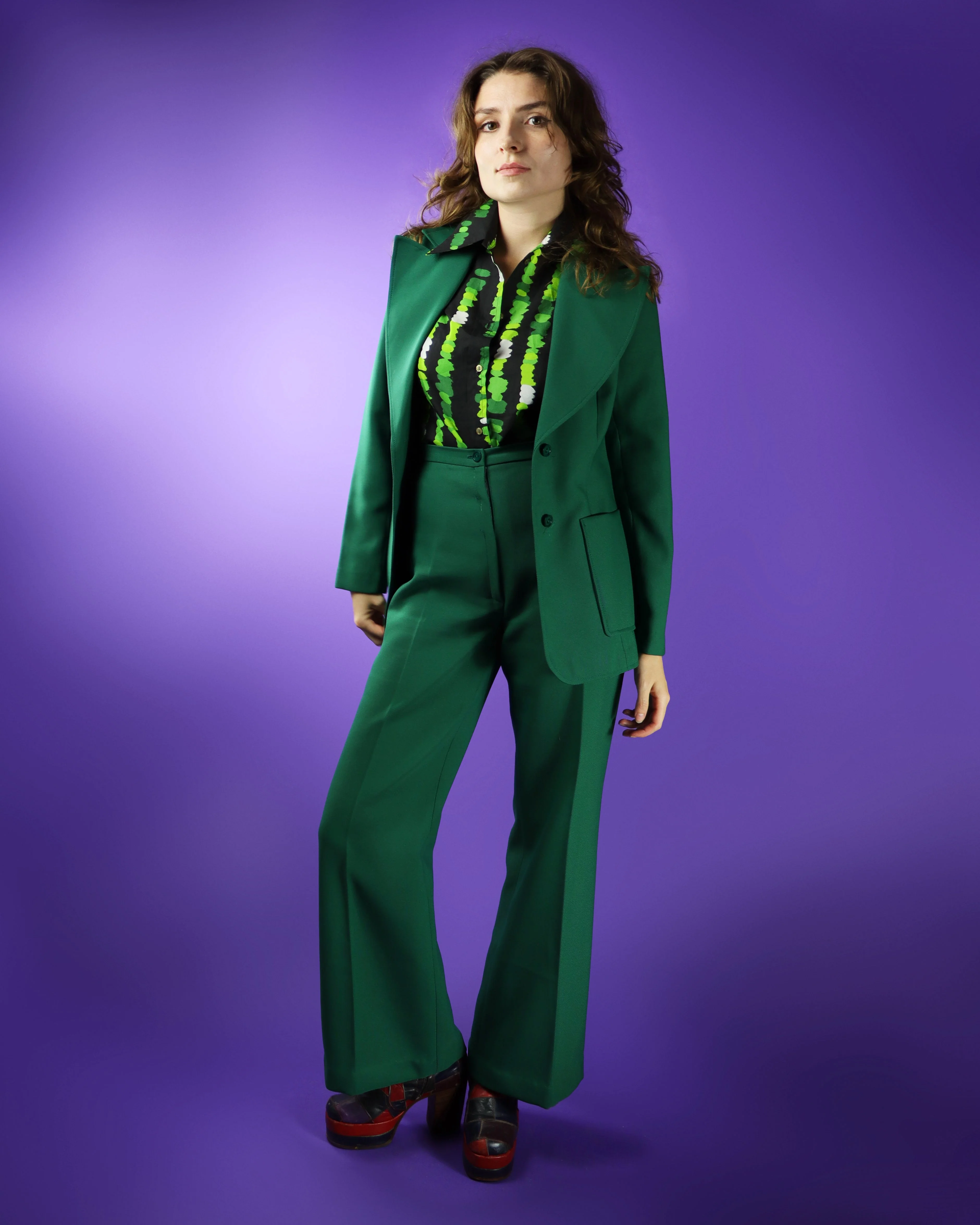 Vintage 1970s Dagger Collar Shirt - Image 143