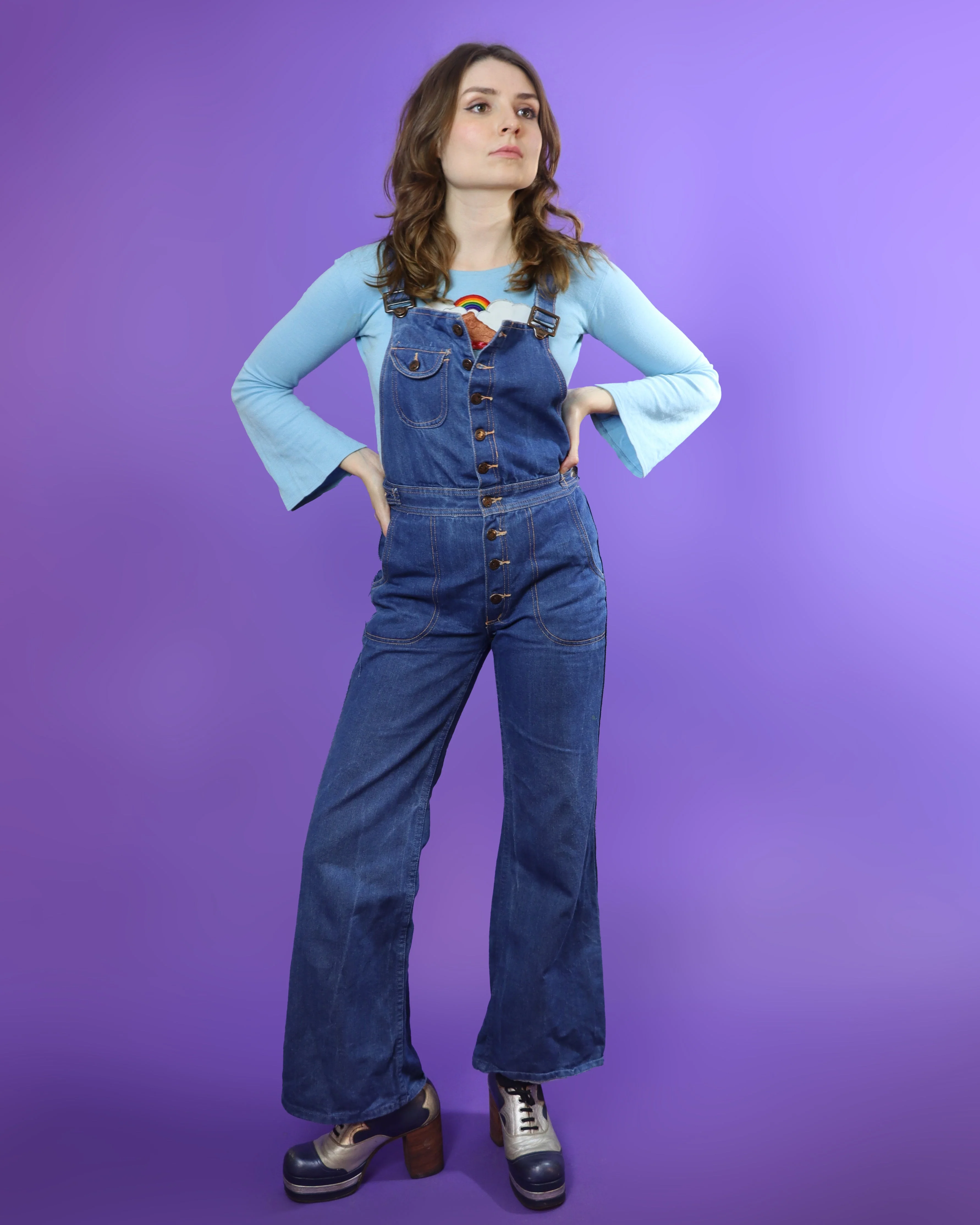 Vintage 1970s Hang Ten Denim Dungarees - Image 203