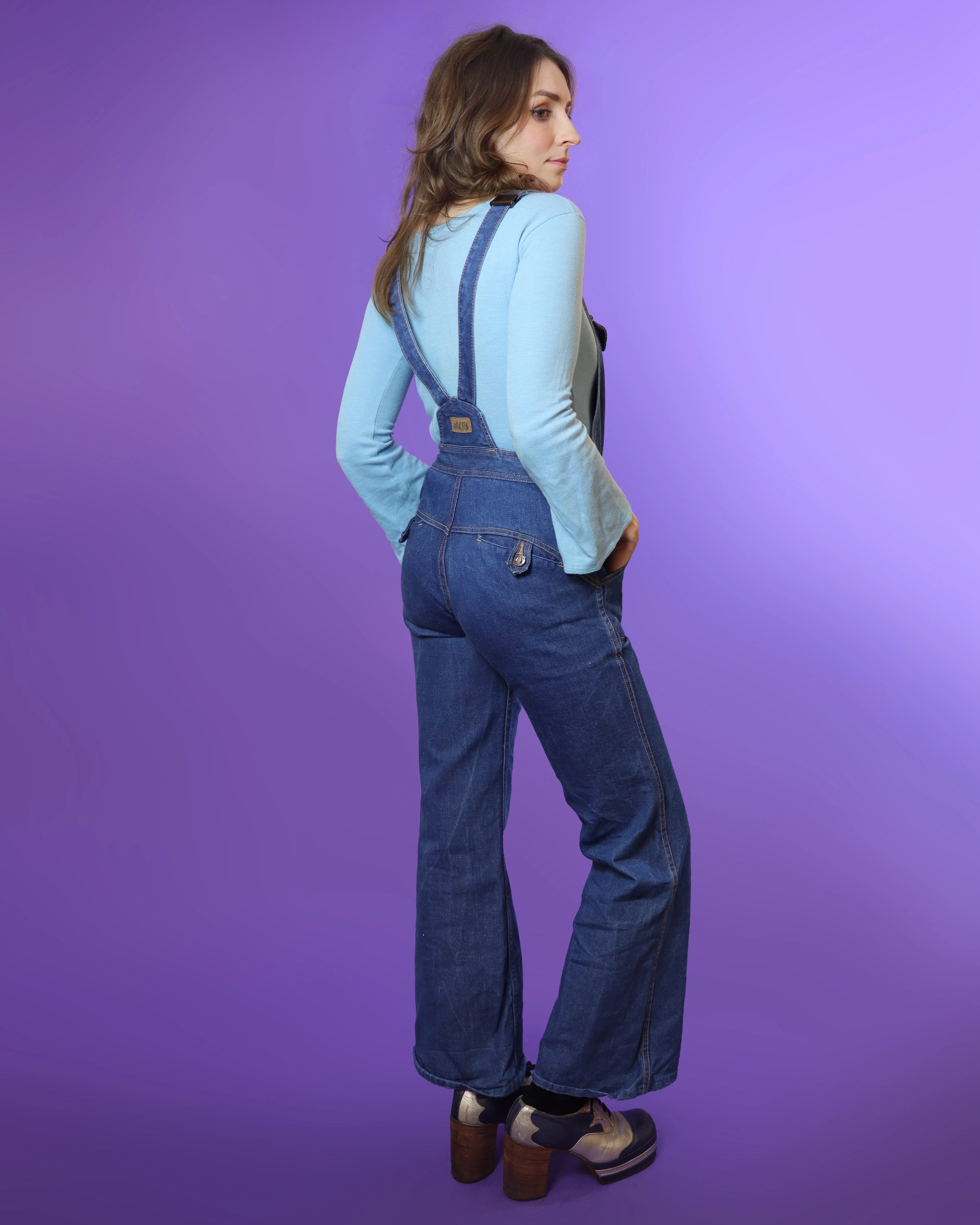 Vintage 1970s Hang Ten Denim Dungarees - Image 4