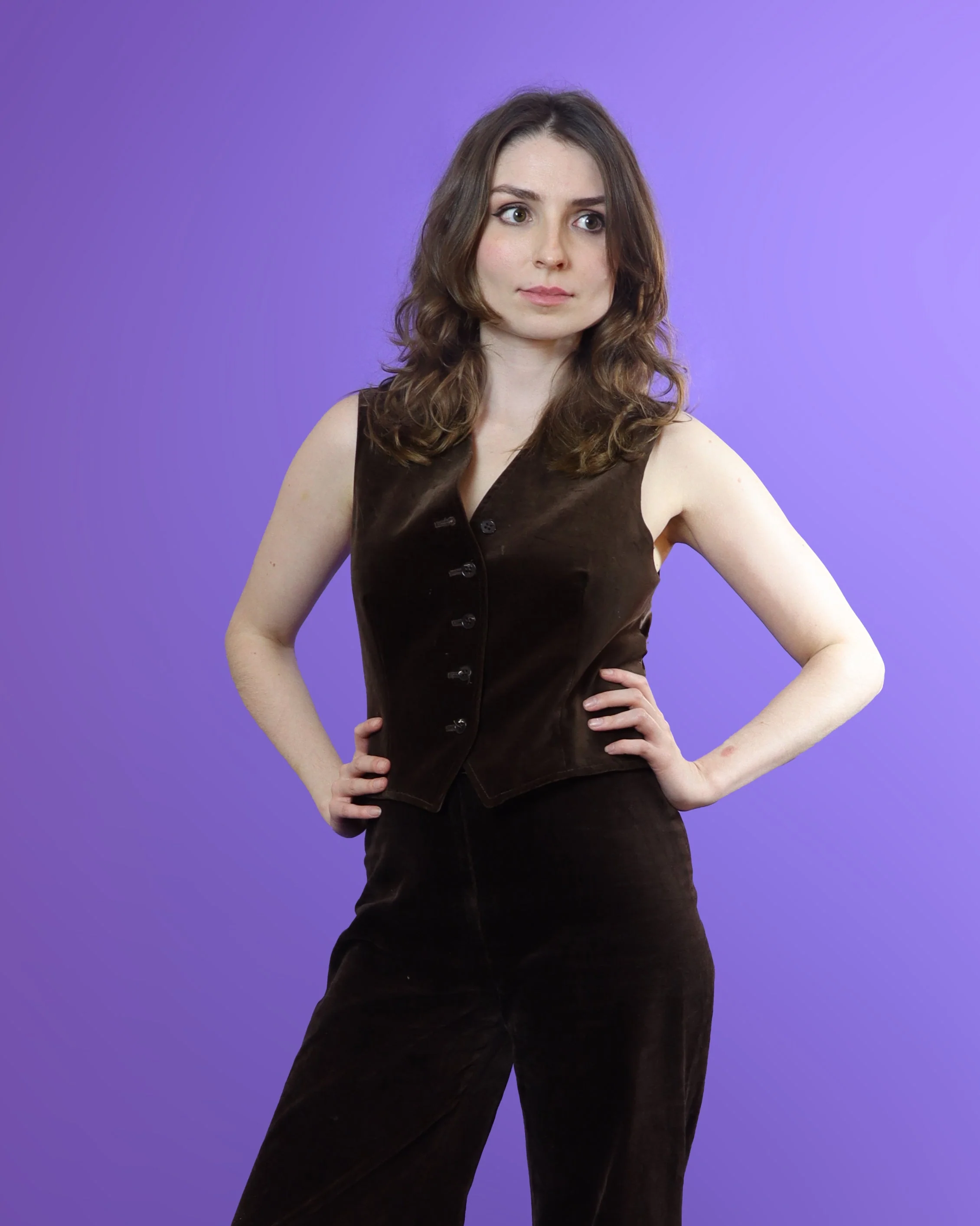 Vintage 1970s Jaeger Brown Velvet 3 Piece Suit - Image 146