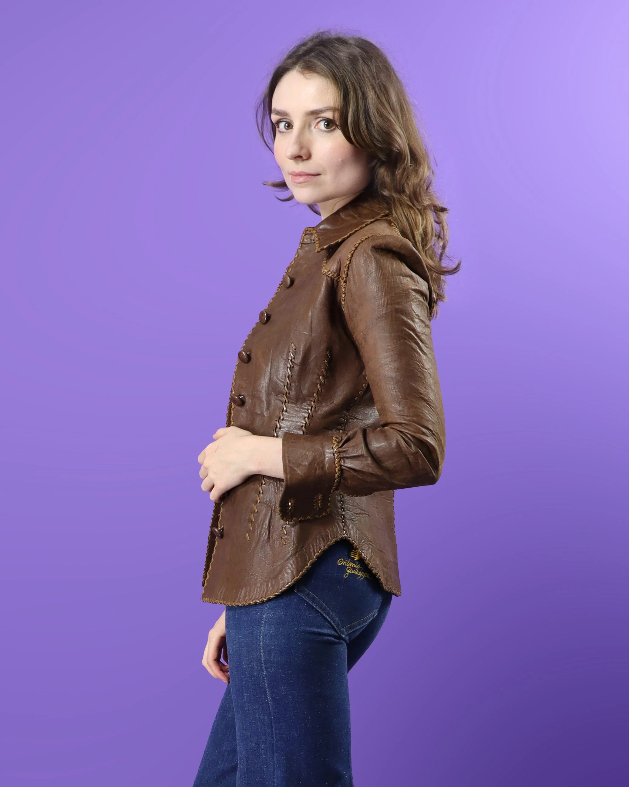 Vintage 1970s North Beach Leathers Chocolate Brown Shirt Jacket - Image 103