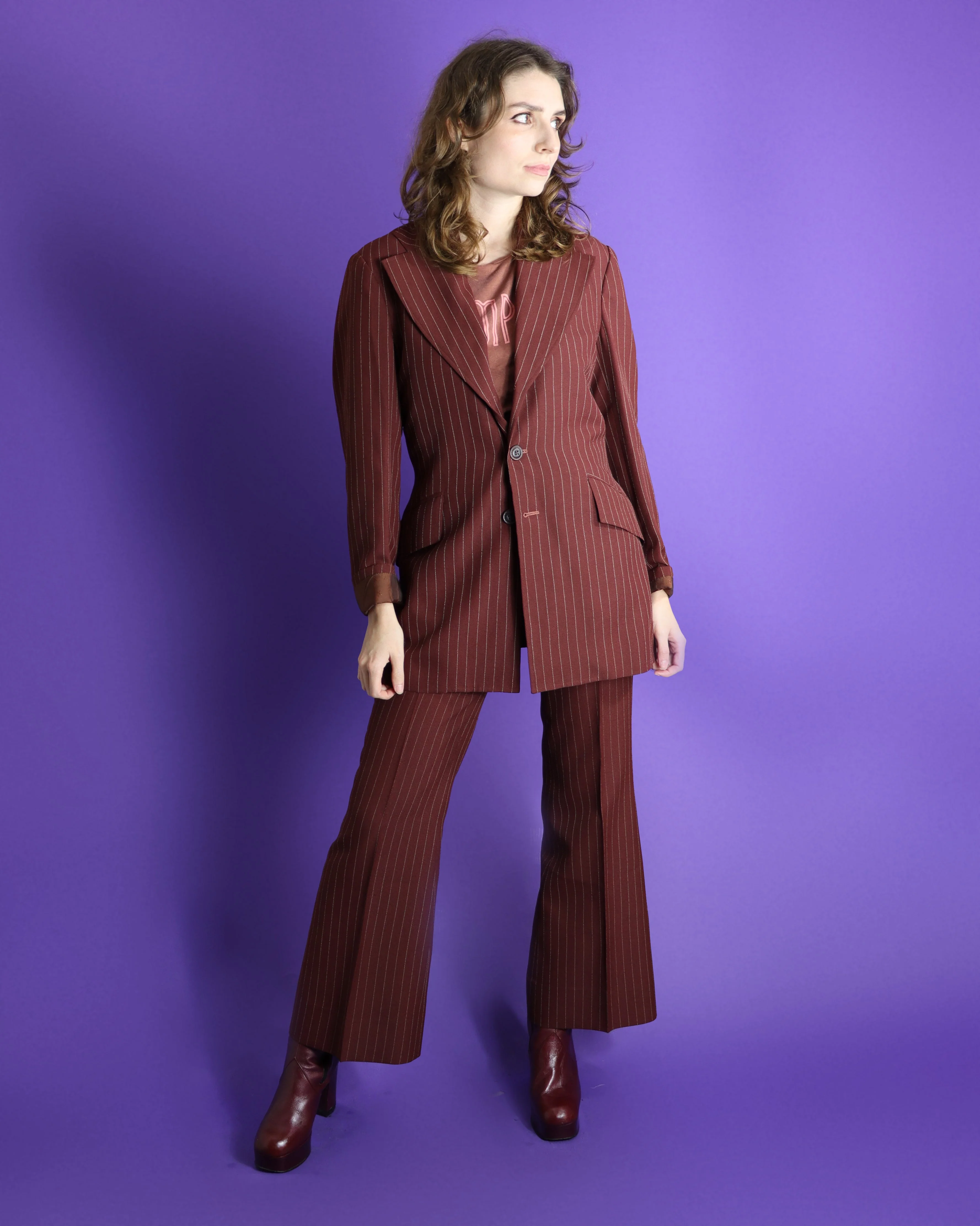Vintage 1970s Pinstripe Suit - Image 136