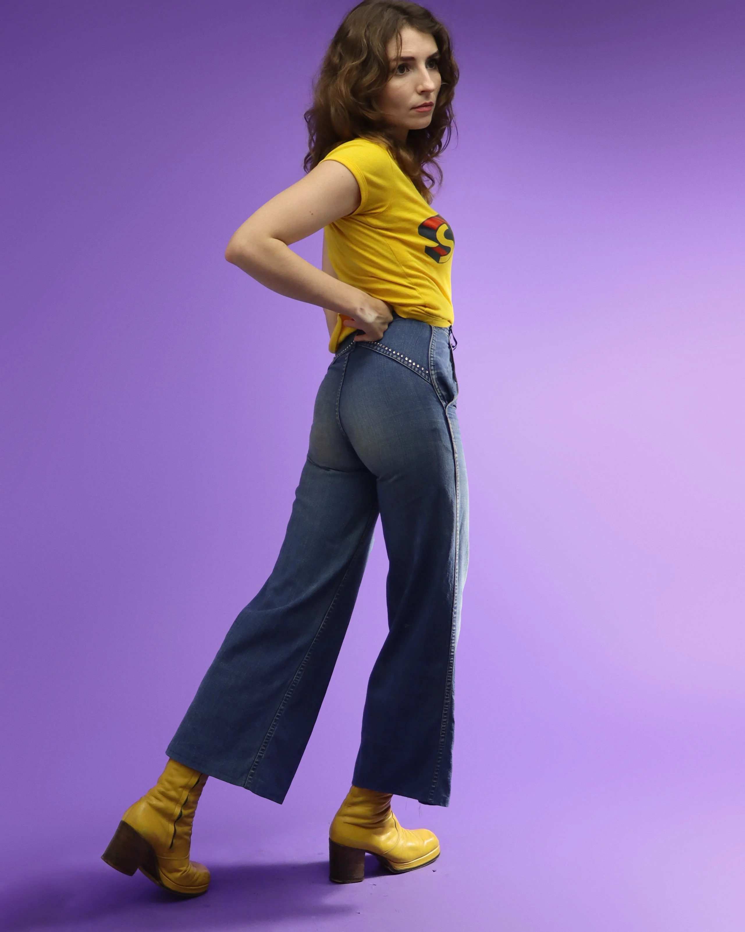 Vintage 1970s Rhinestone Studded Jeans - Image 81