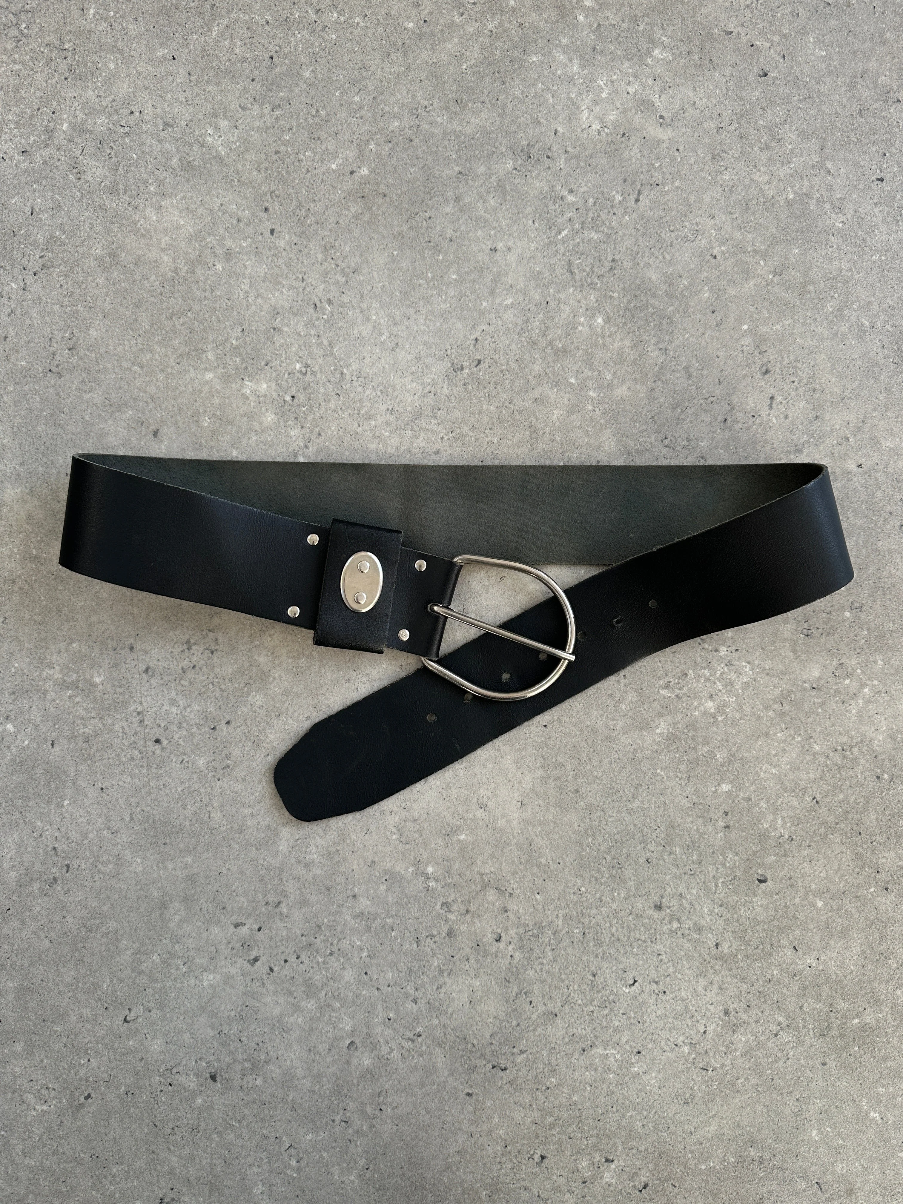 Vintage 1990s Chunky Leather Belt - W31-37 - Image 34