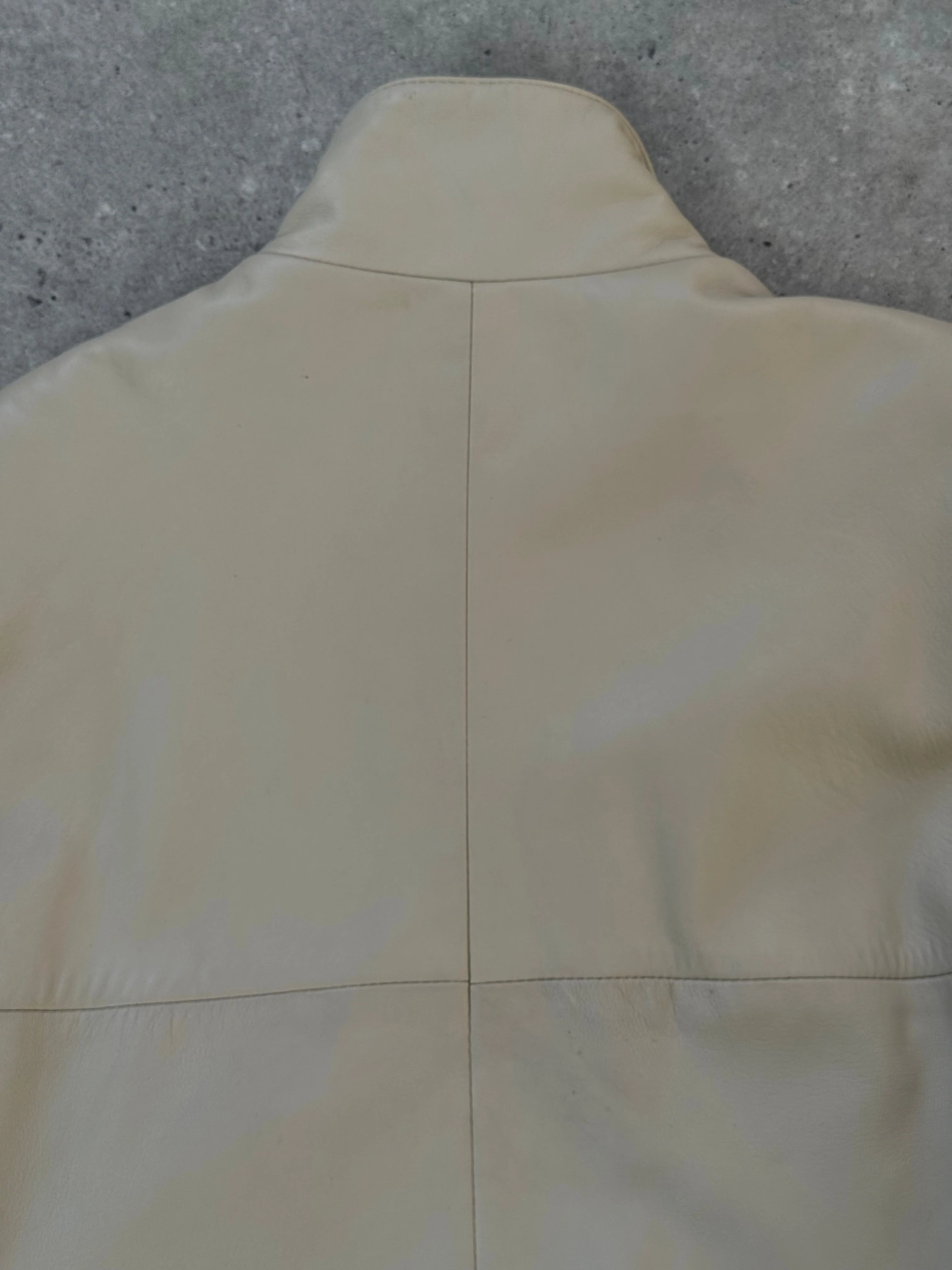 Vintage 1990s High Neck Leather Trench Coat - M/L - Image 8