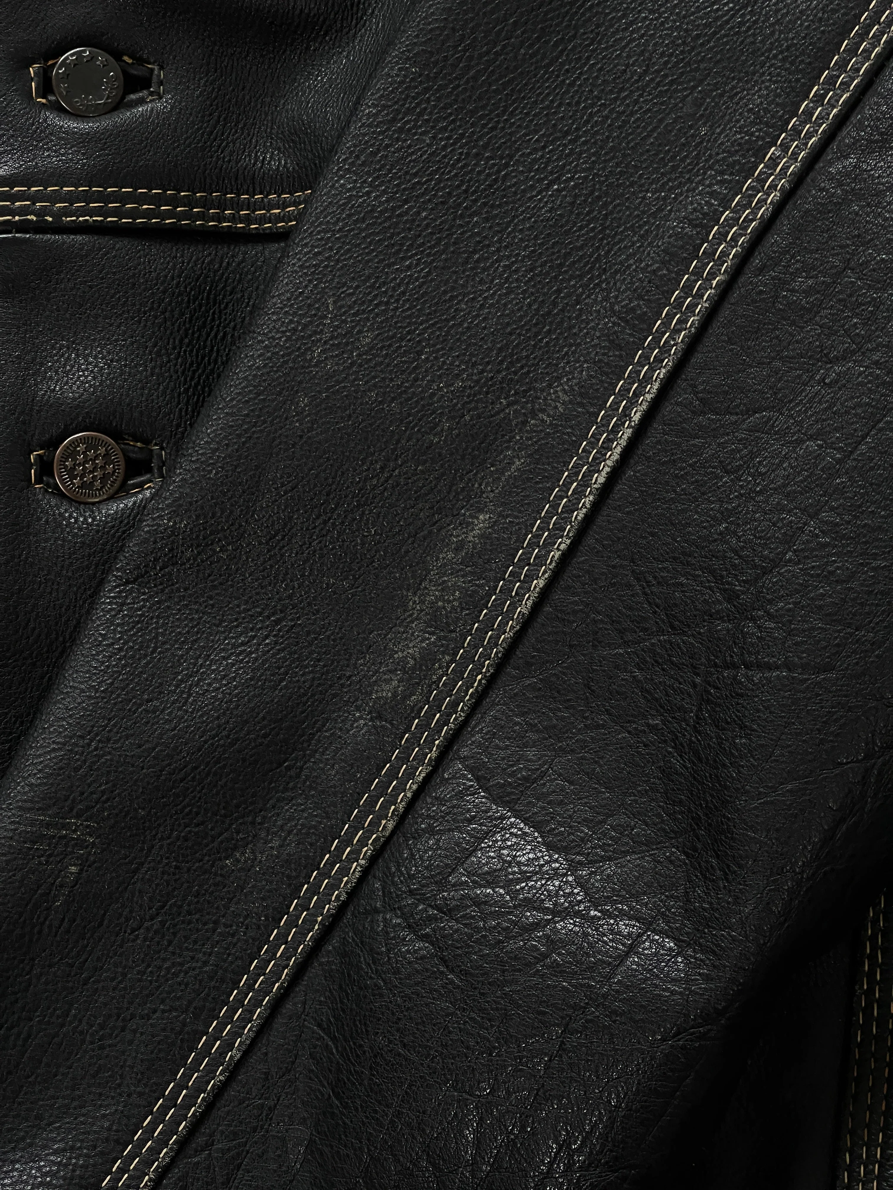 Vintage 1990s Leather Boxy Jacket - M/L - Image 16