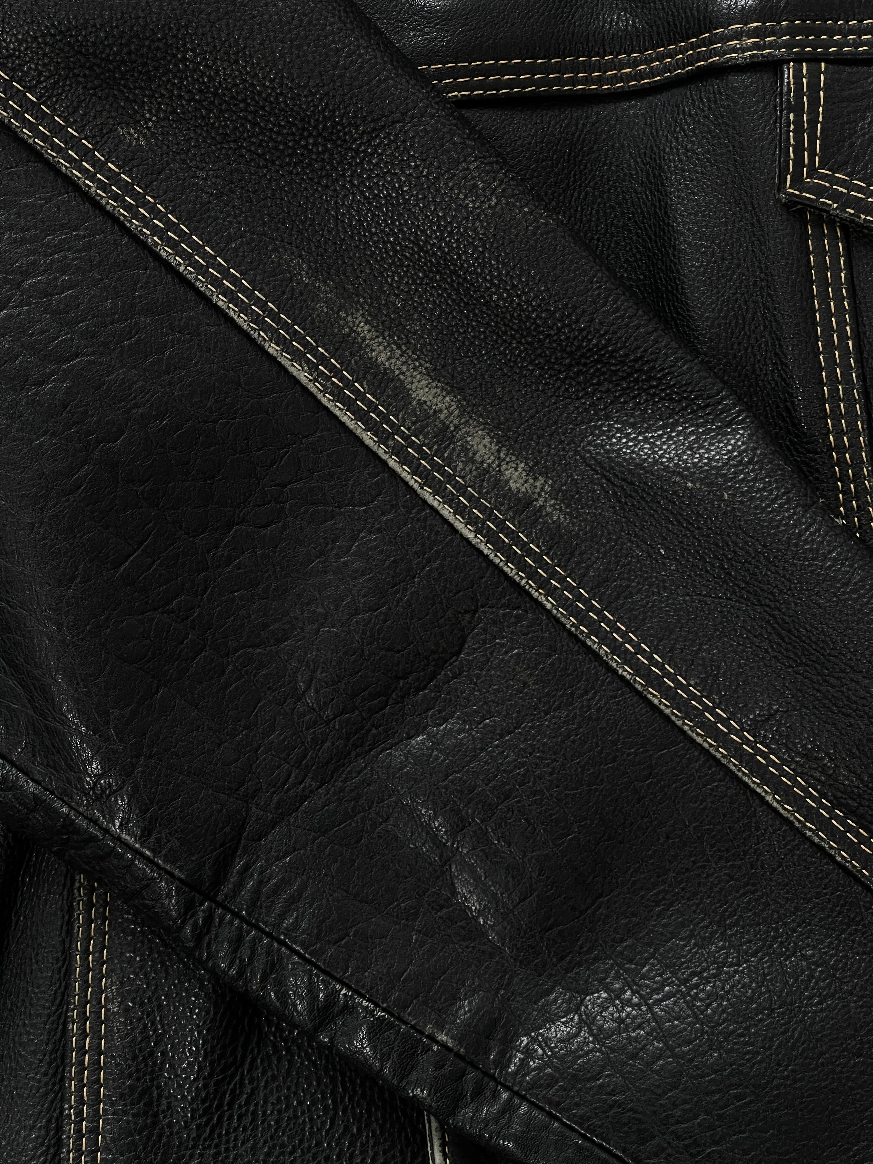 Vintage 1990s Leather Boxy Jacket - M/L - Image 26