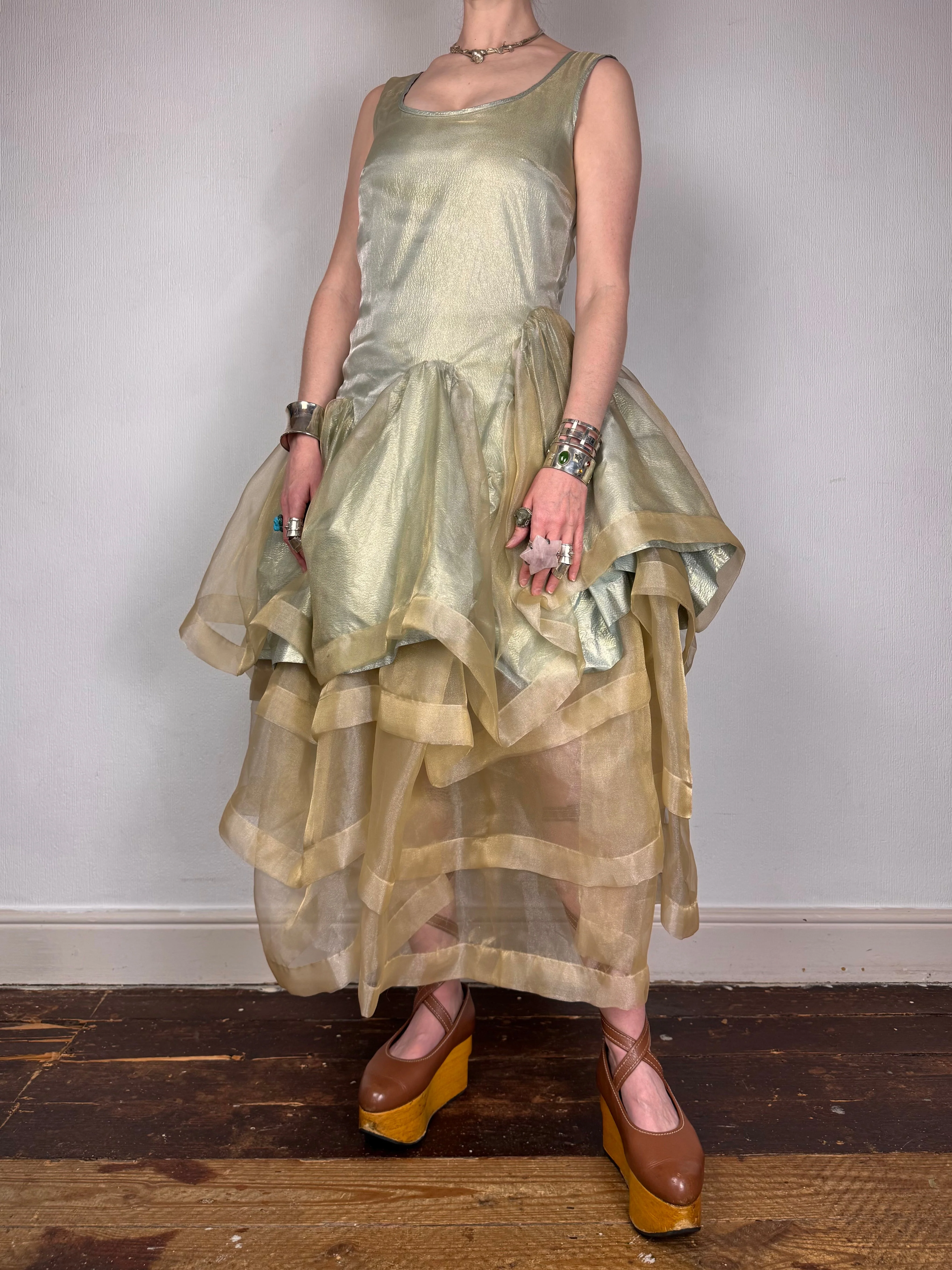 Vivienne Westwood F/W 2012 Queen’s Jubilee Capsule Collection Gold Label lamé organza gown - Image 13