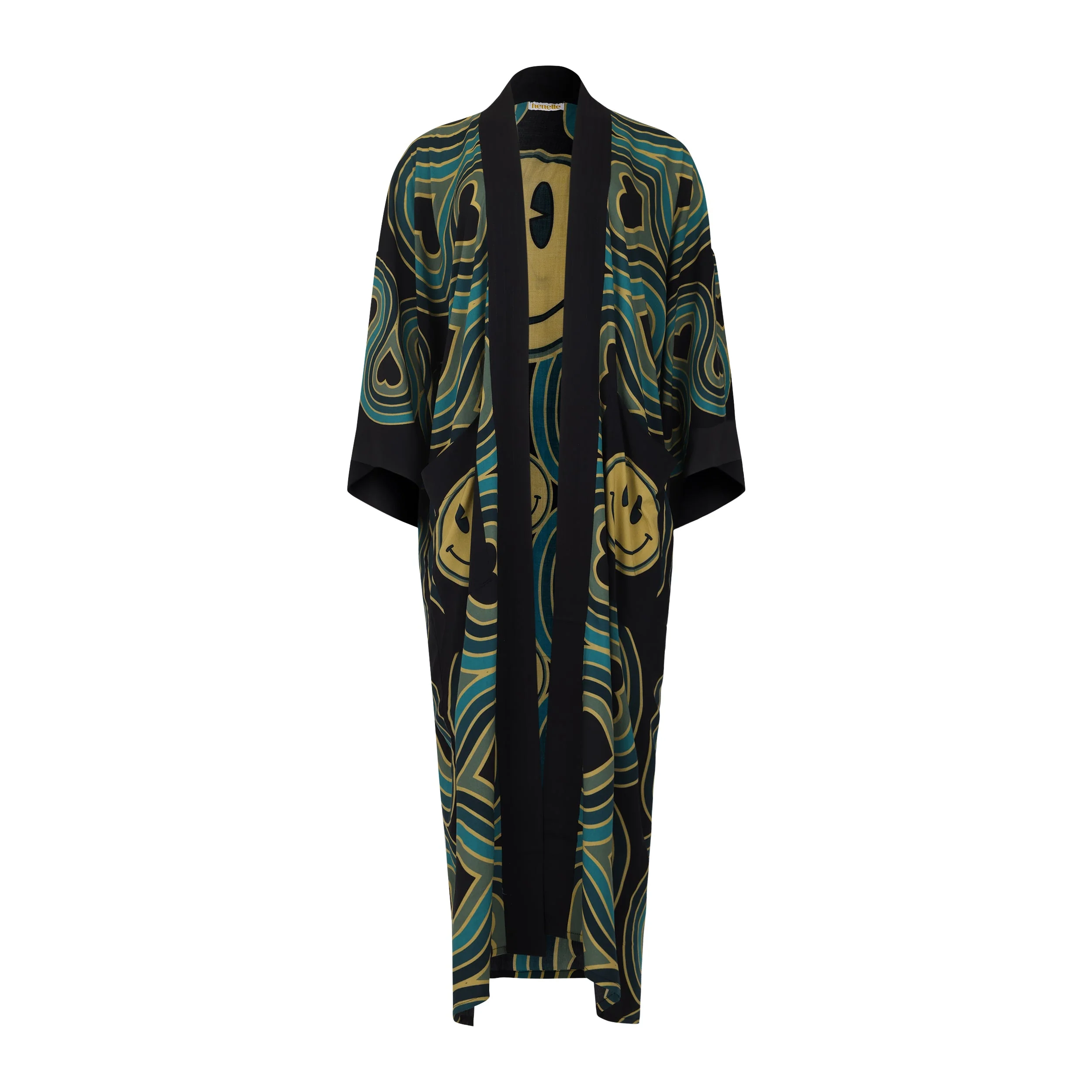 Wonderlust Smiley Duster Robe Blue - Image 11