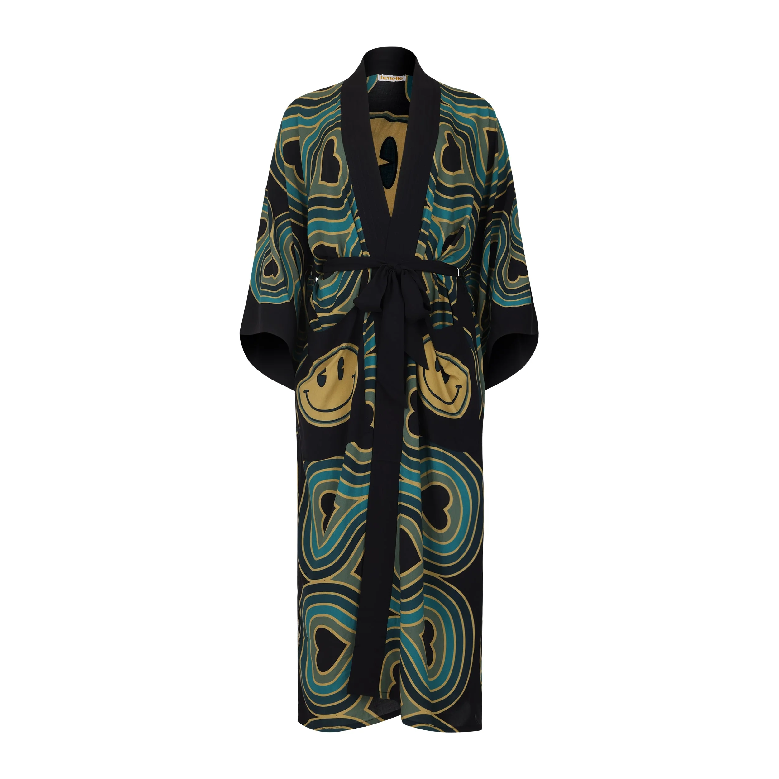 Wonderlust Smiley Duster Robe Blue - Image 15